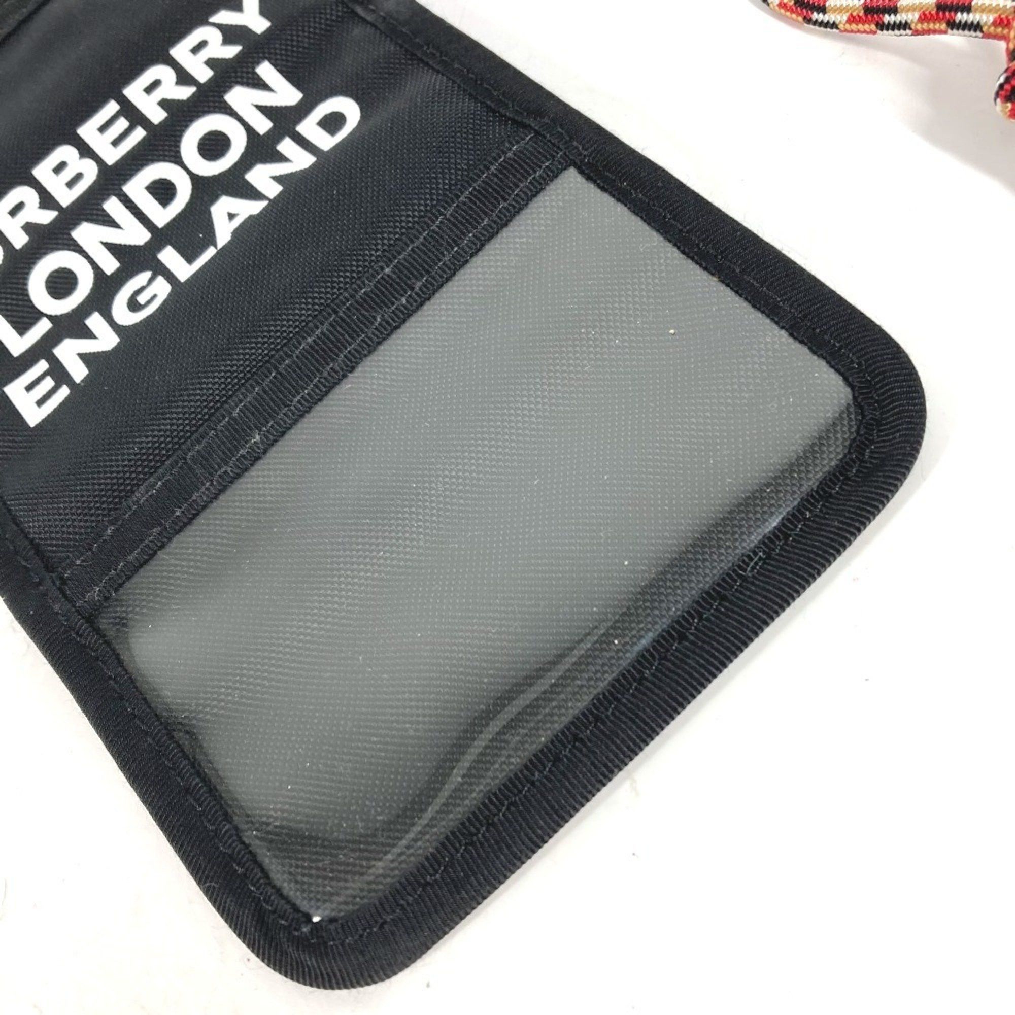 Burberry BURBERRY Pass Case with Logo and Neck Strap, Card Holder, Pouch, Business Case, Nylon, Women's, Black Size ONE SIZE - 5 Thumbnail