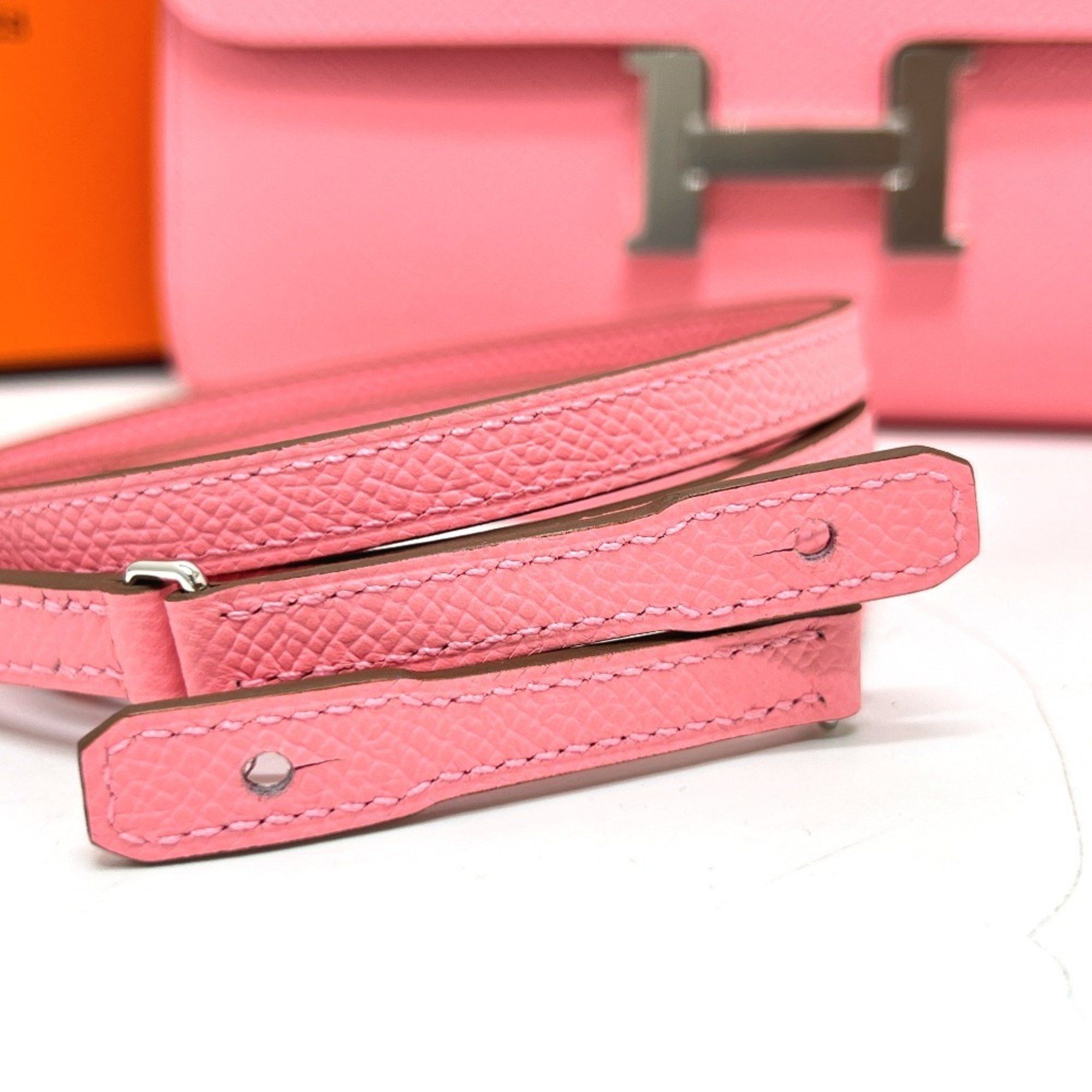 Hermes HERMES Constance To Go Wallet, Shoulder Long Epsom Leather, Women's, Rose Confetti, Silver Hardware, Pink Size ONE SIZE - 13 Thumbnail