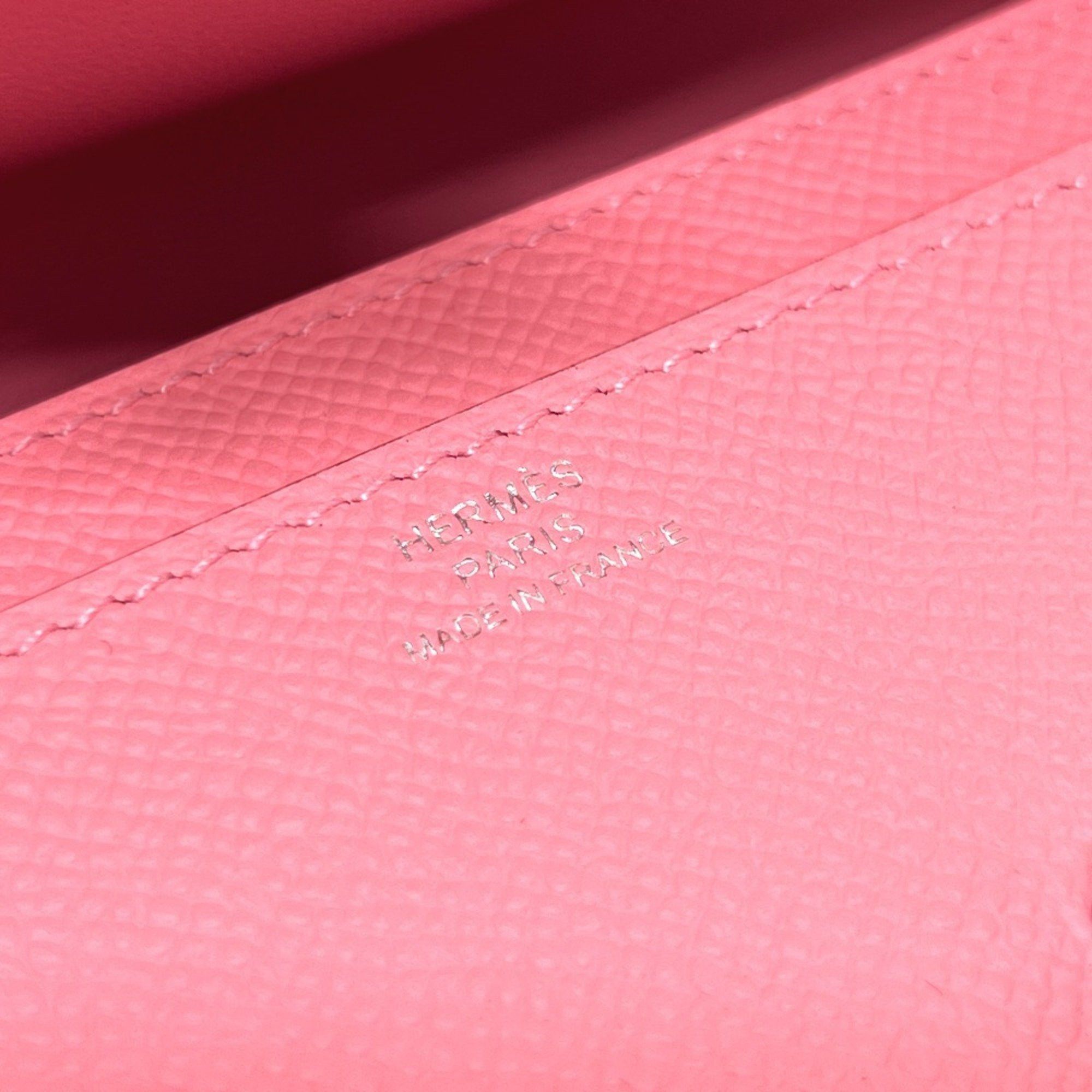 Hermes HERMES Constance To Go Wallet, Shoulder Long Epsom Leather, Women's, Rose Confetti, Silver Hardware, Pink Size ONE SIZE - 10 Thumbnail