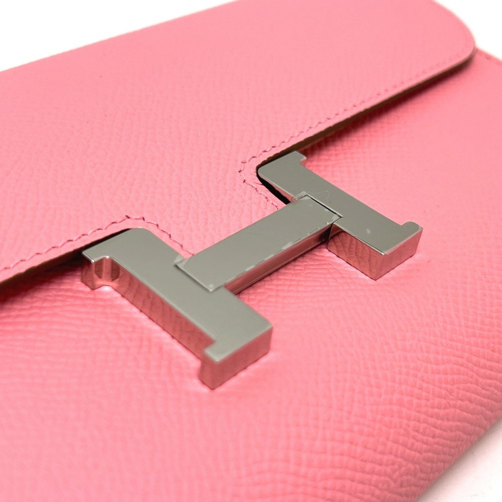 Hermes HERMES Constance To Go Wallet, Shoulder Long Epsom Leather, Women's, Rose Confetti, Silver Hardware, Pink Size ONE SIZE - 5 Thumbnail