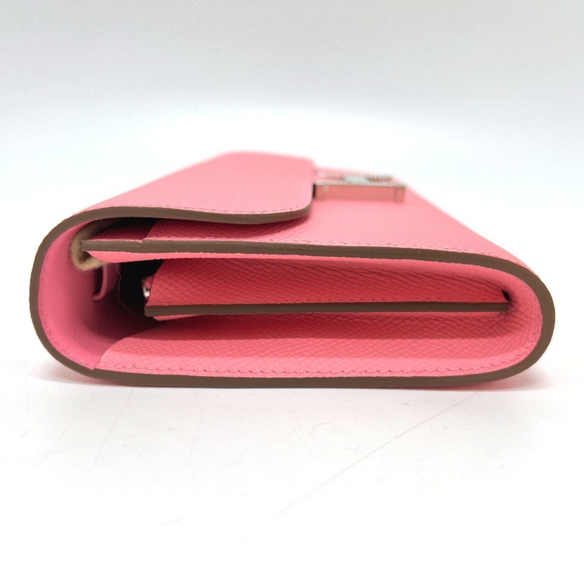 Hermes HERMES Constance To Go Wallet, Shoulder Long Epsom Leather, Women's, Rose Confetti, Silver Hardware, Pink Size ONE SIZE - 4 Thumbnail