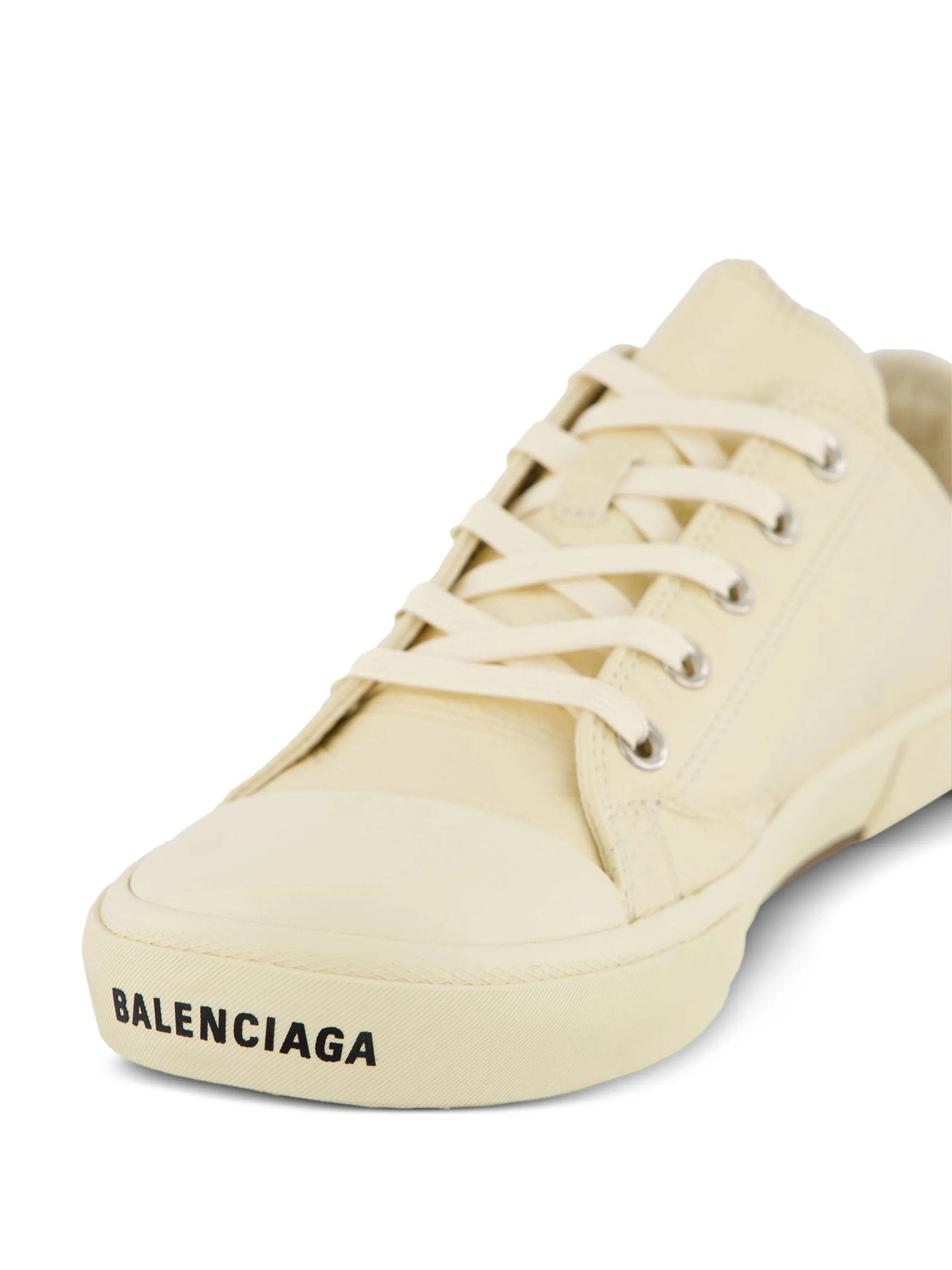 Balenciaga Paris Low Top Sneakers in Cream Size US 7 / EU 40 - 3 Thumbnail