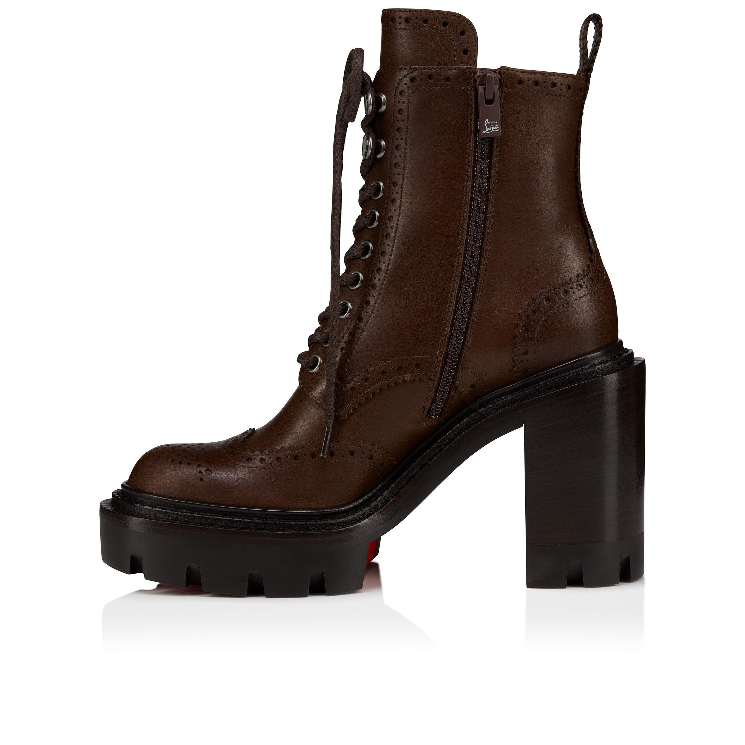 Christian Louboutin lace up college 100mm brown Size US 9.5 / IT 39.5 - 4 Thumbnail