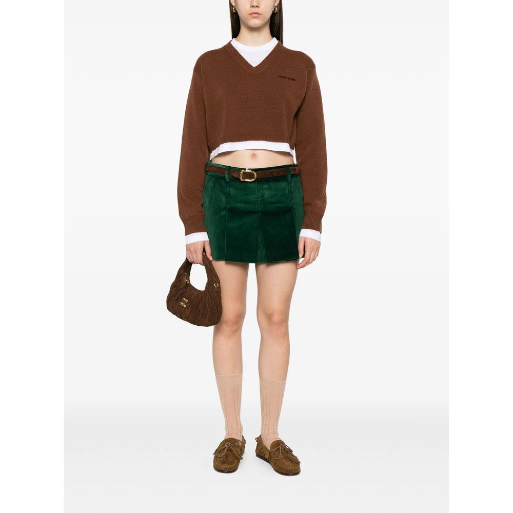 Miu Miu Miu Miu GREEN Skirts - Pleated Skirts Size 26" / US 2 / IT 38 - 3 Thumbnail