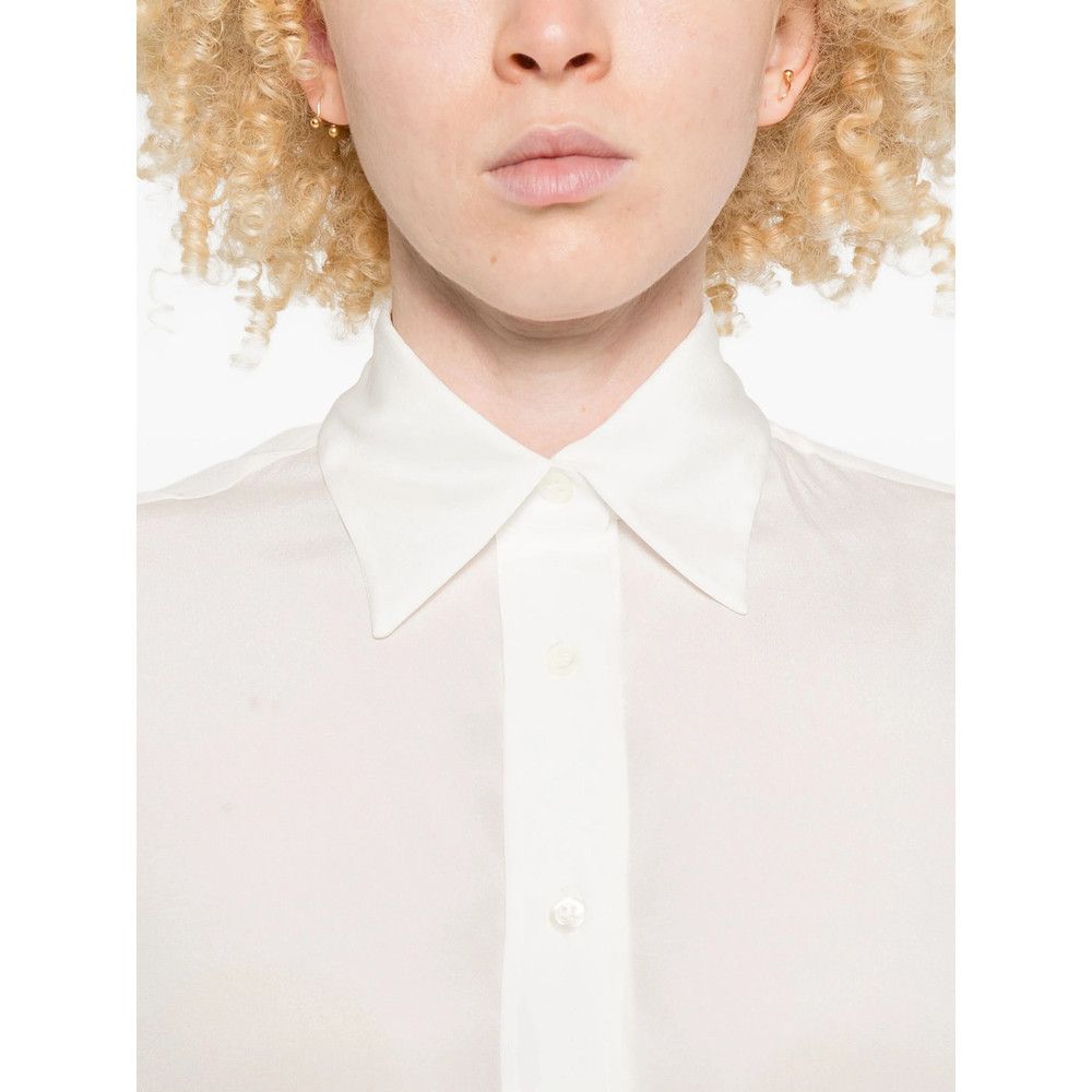 Mazzarelli Mazzarelli WHITE Tops - Shirts Size L / US 10 / IT 46 - 2 Thumbnail