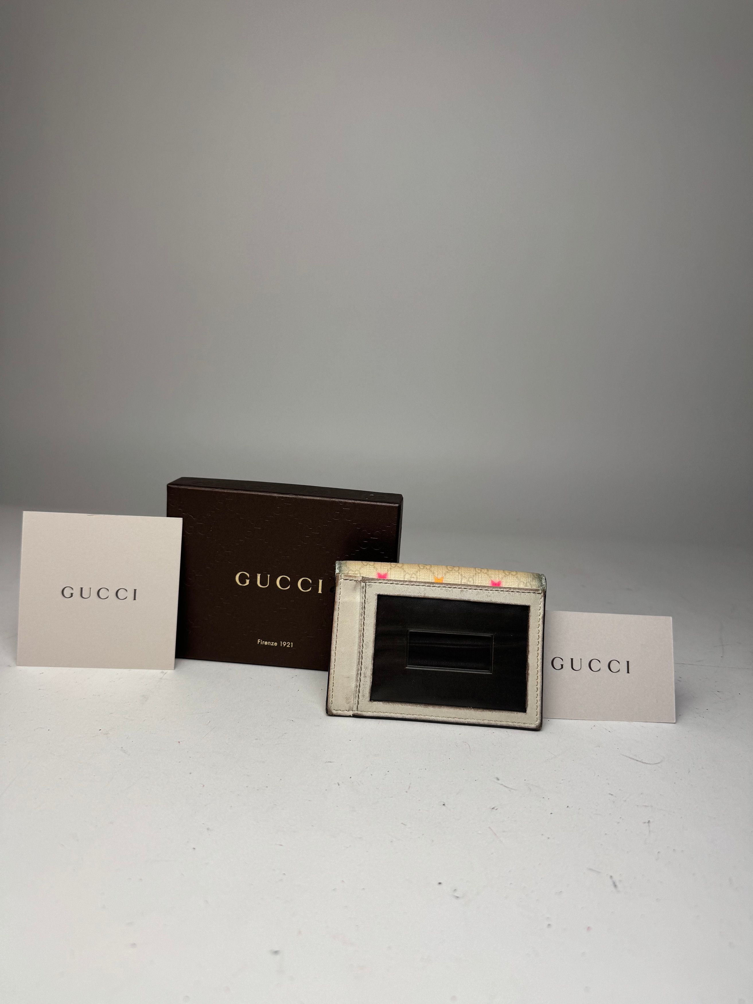 Gucci Vintage Monogram Star Card Holder White Size ONE SIZE - 2 Thumbnail