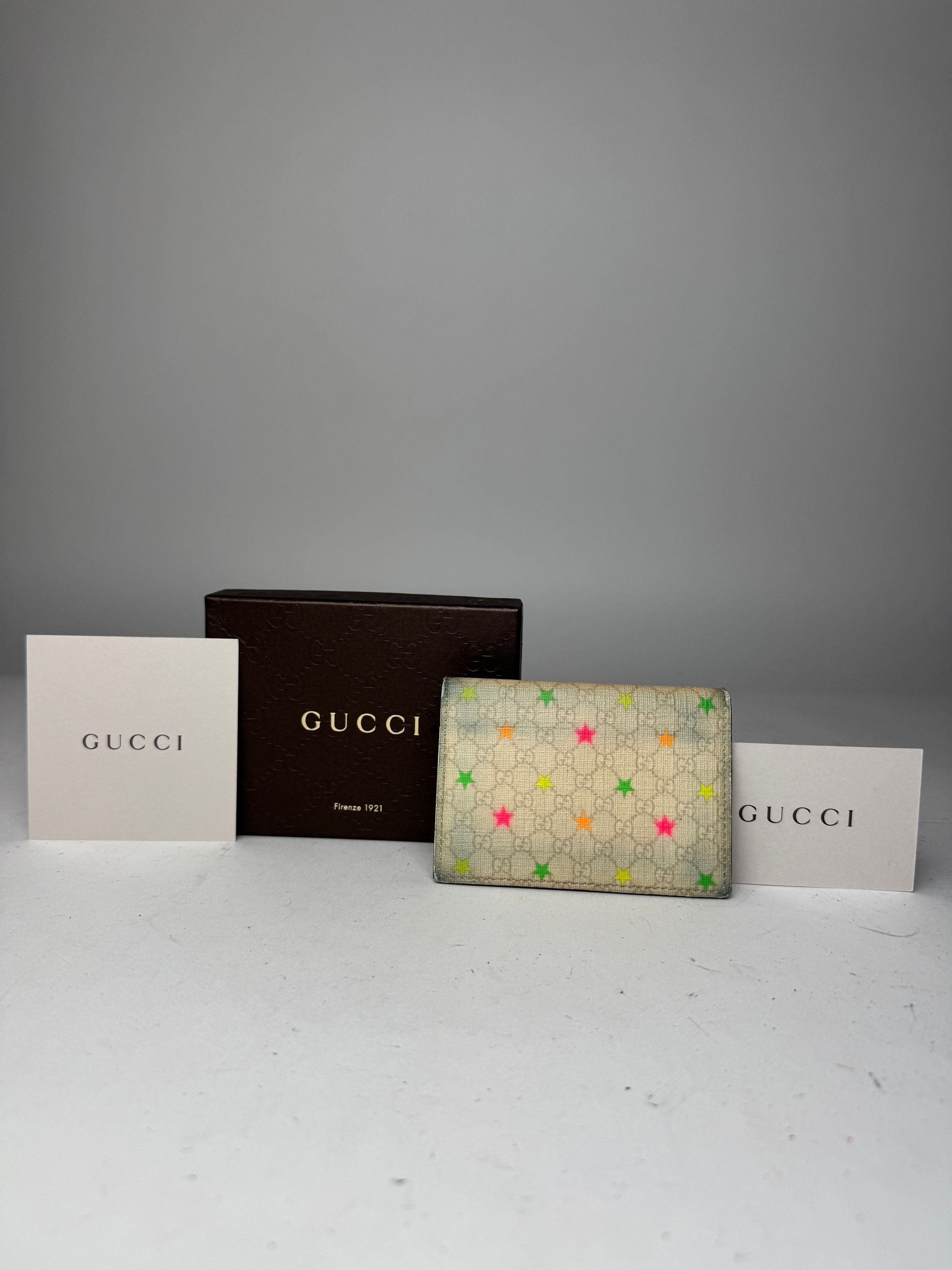 Gucci Vintage Monogram Star Card Holder White Size ONE SIZE - 3 Thumbnail