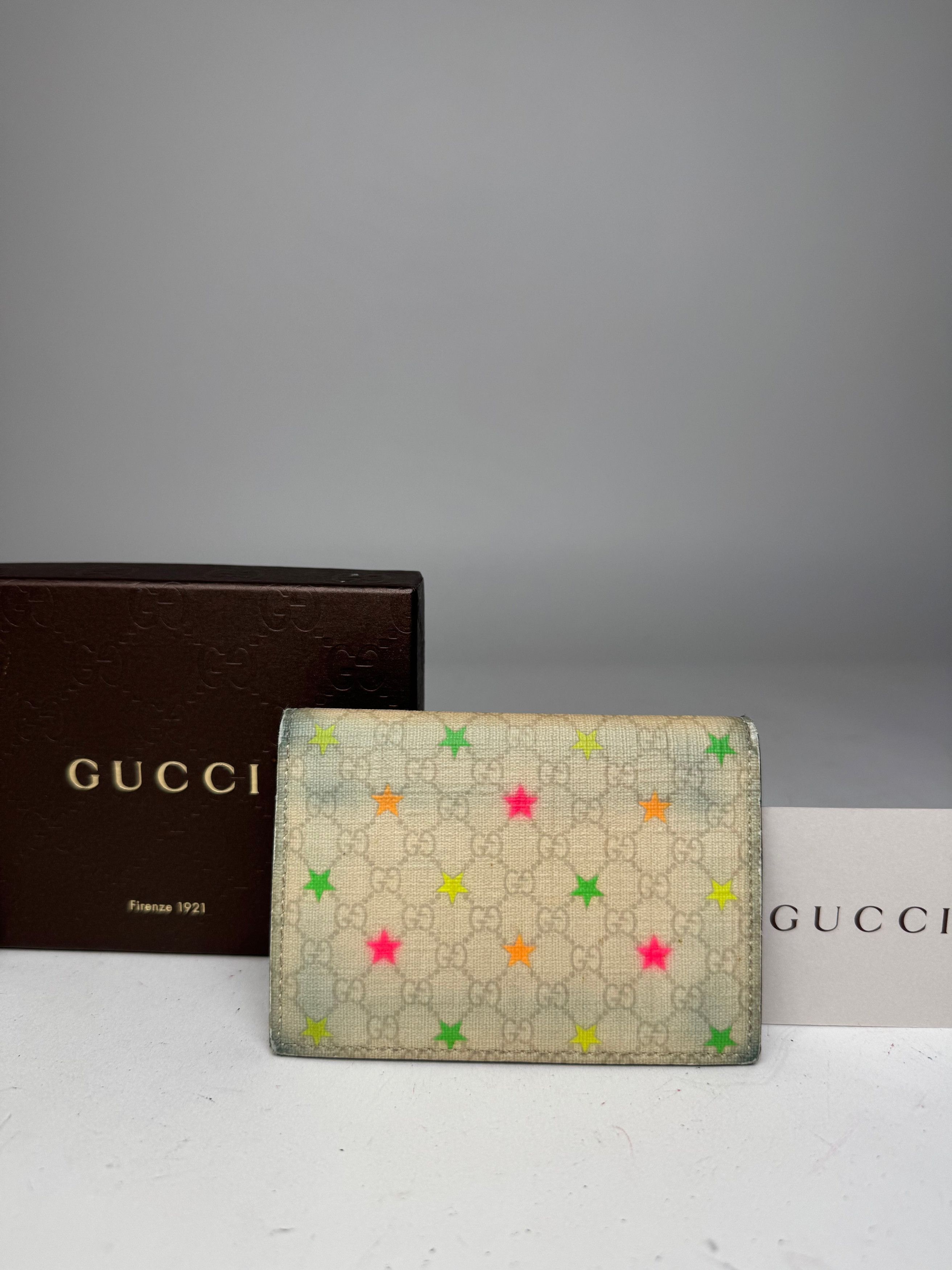 Gucci Vintage Monogram Star Card Holder White Size ONE SIZE - 5 Thumbnail