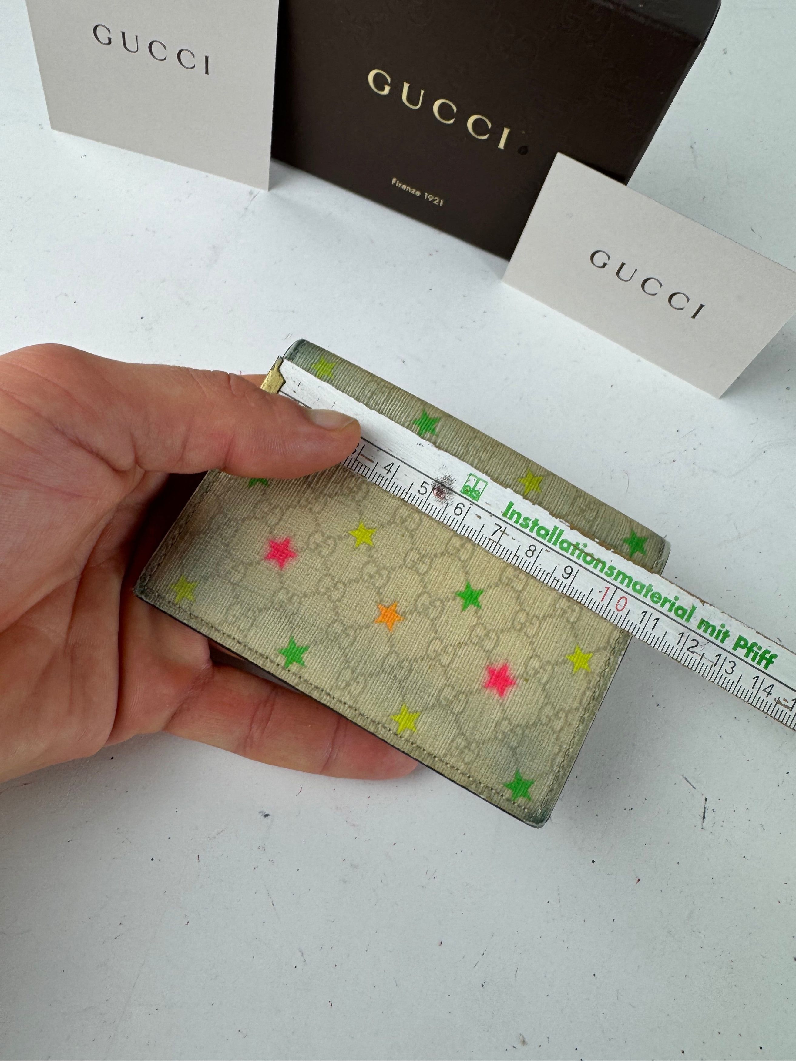Gucci Vintage Monogram Star Card Holder White Size ONE SIZE - 11 Thumbnail