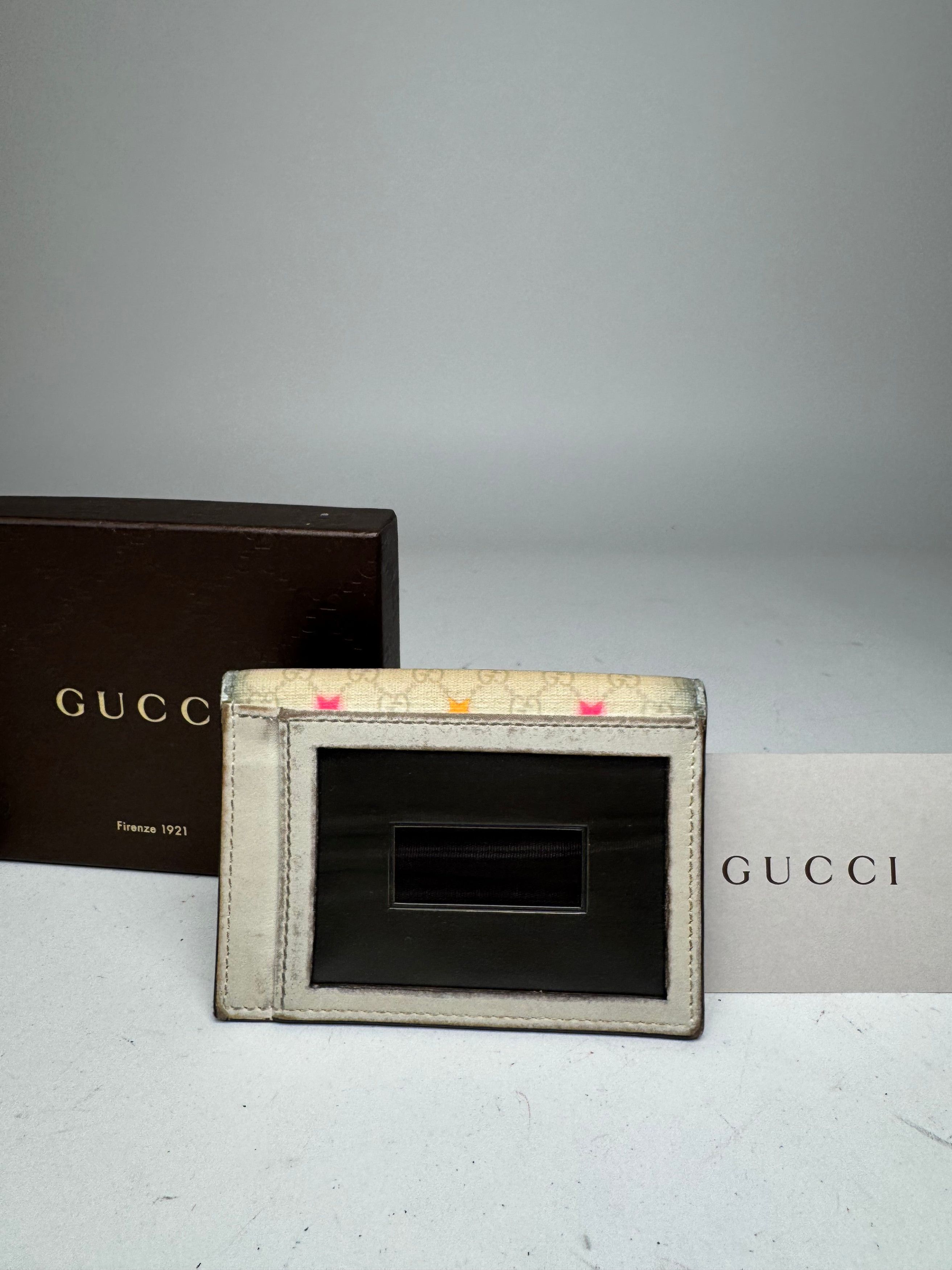 Gucci Vintage Monogram Star Card Holder White Size ONE SIZE - 7 Thumbnail