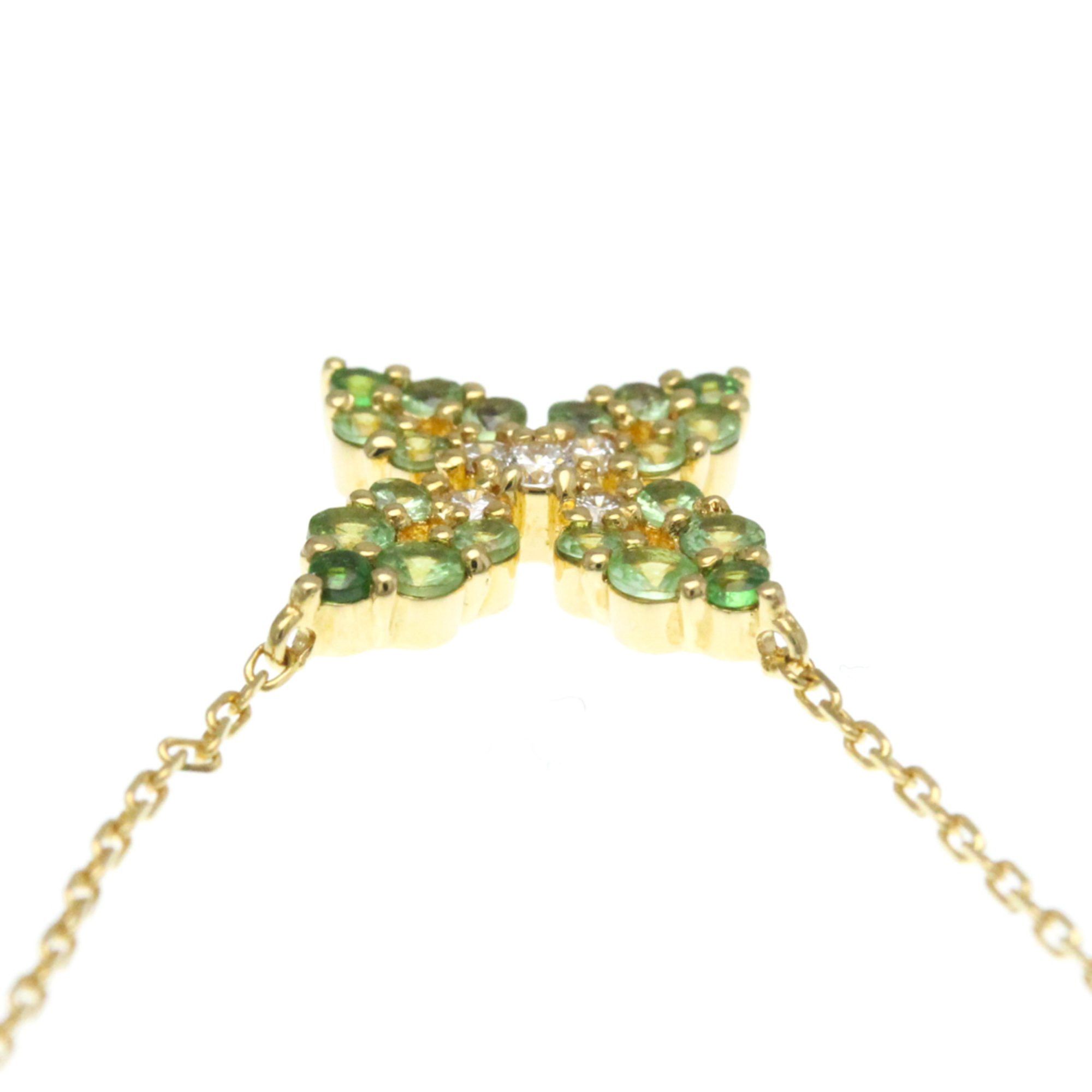 Other Vendome Aoyama Butterfly Colored Stone Necklace Yellow Gold (18K) Color Stone Men,Women Fashion Pendant Necklace (Gold) Size ONE SIZE - 6 Thumbnail