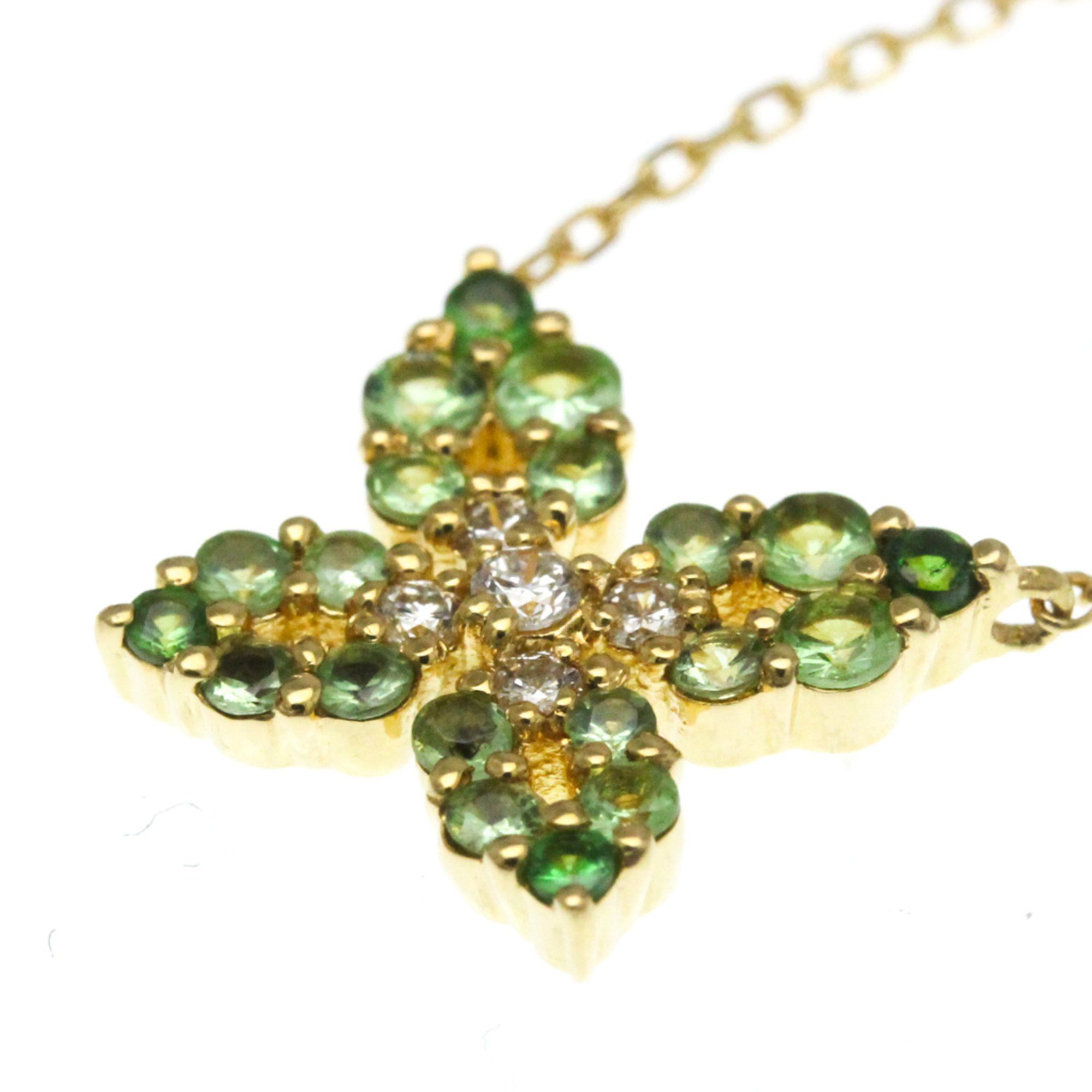 Other Vendome Aoyama Butterfly Colored Stone Necklace Yellow Gold (18K) Color Stone Men,Women Fashion Pendant Necklace (Gold) Size ONE SIZE - 7 Thumbnail
