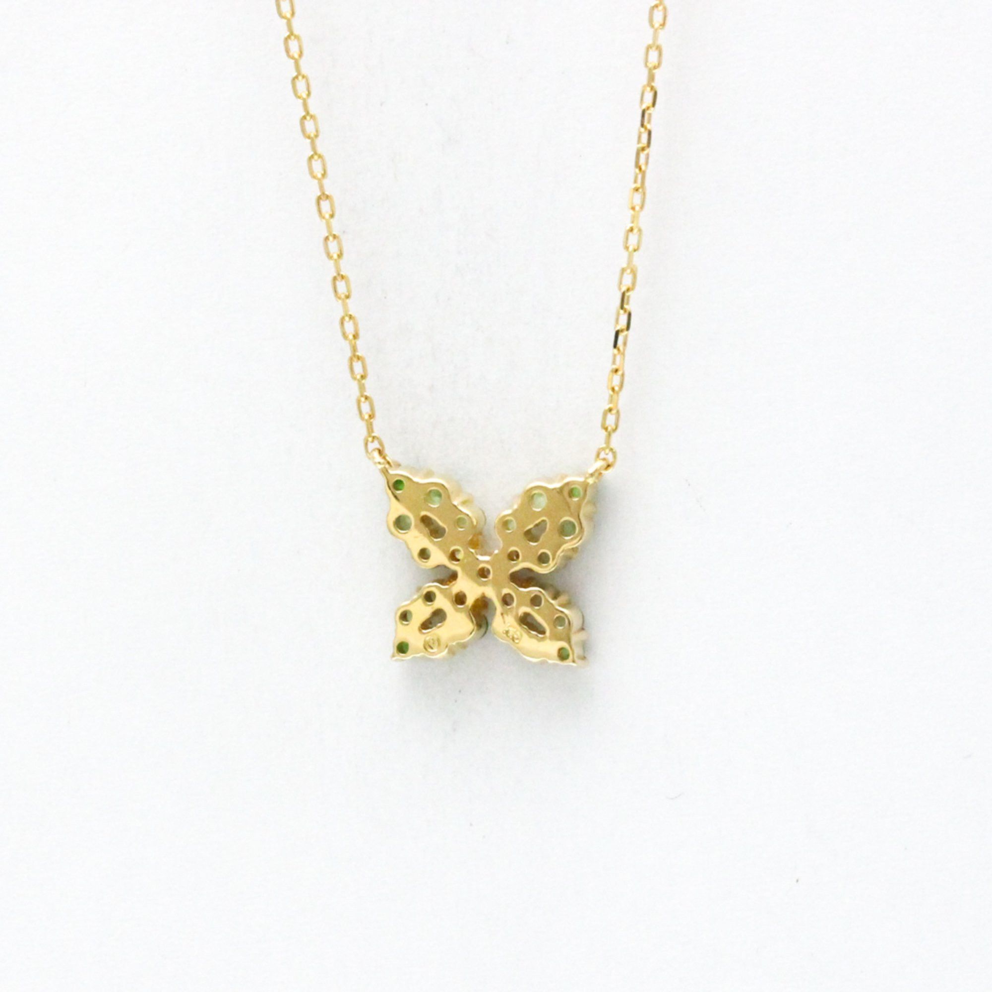 Other Vendome Aoyama Butterfly Colored Stone Necklace Yellow Gold (18K) Color Stone Men,Women Fashion Pendant Necklace (Gold) Size ONE SIZE - 5 Thumbnail