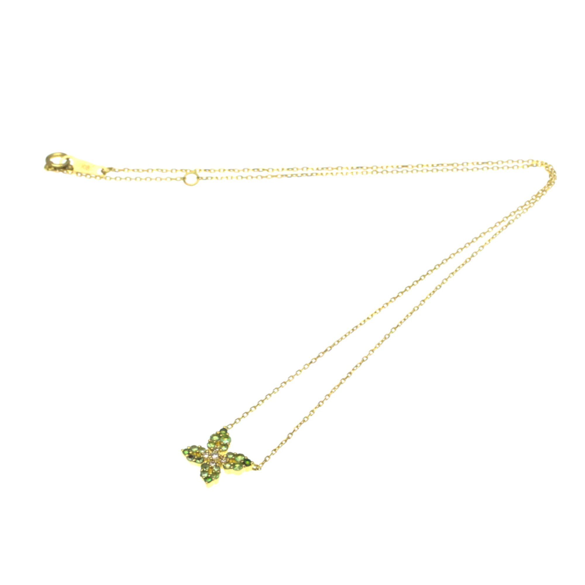 Other Vendome Aoyama Butterfly Colored Stone Necklace Yellow Gold (18K) Color Stone Men,Women Fashion Pendant Necklace (Gold) Size ONE SIZE - 12 Thumbnail