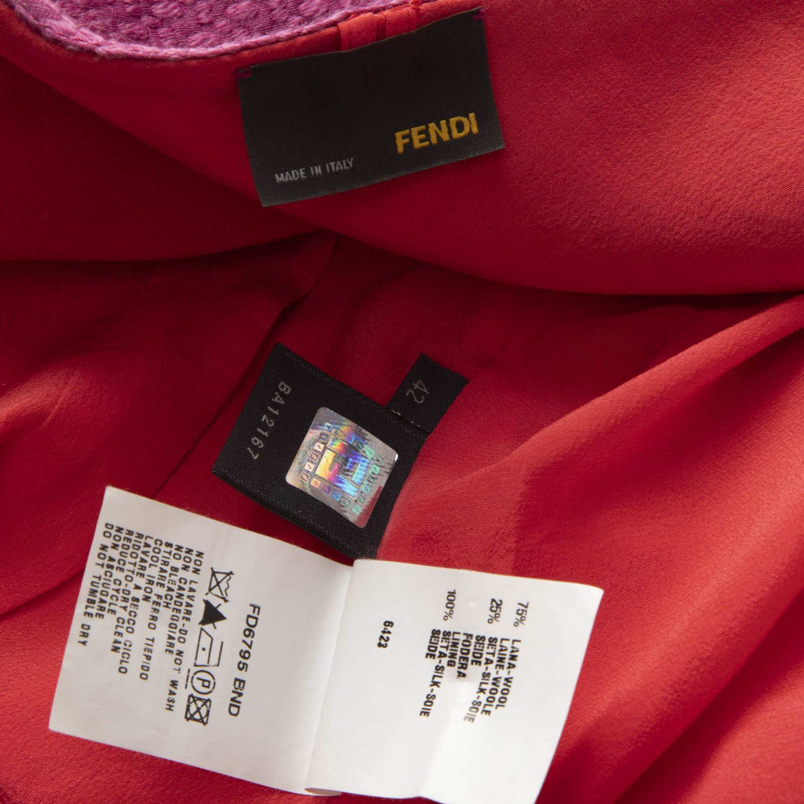 Fendi Pink Ruffle Detail Mini Dress Size M / US 6-8 / IT 42-44 - 5 Thumbnail