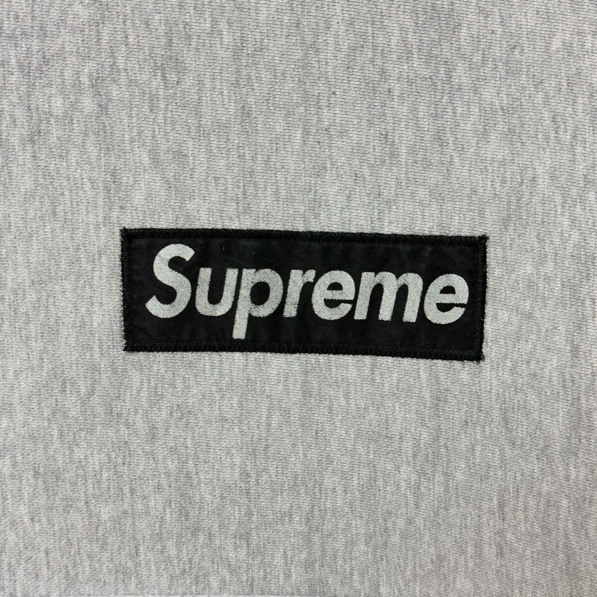 Supreme Supreme Nylon Box Logo Hooded Sweatshirt Heather Grey Size L Size US L / EU 52-54 / 3 - 3 Thumbnail