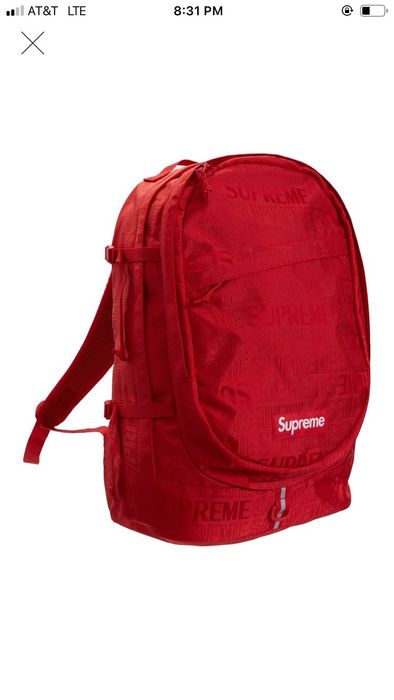 Supreme ss19 hot sale red backpack