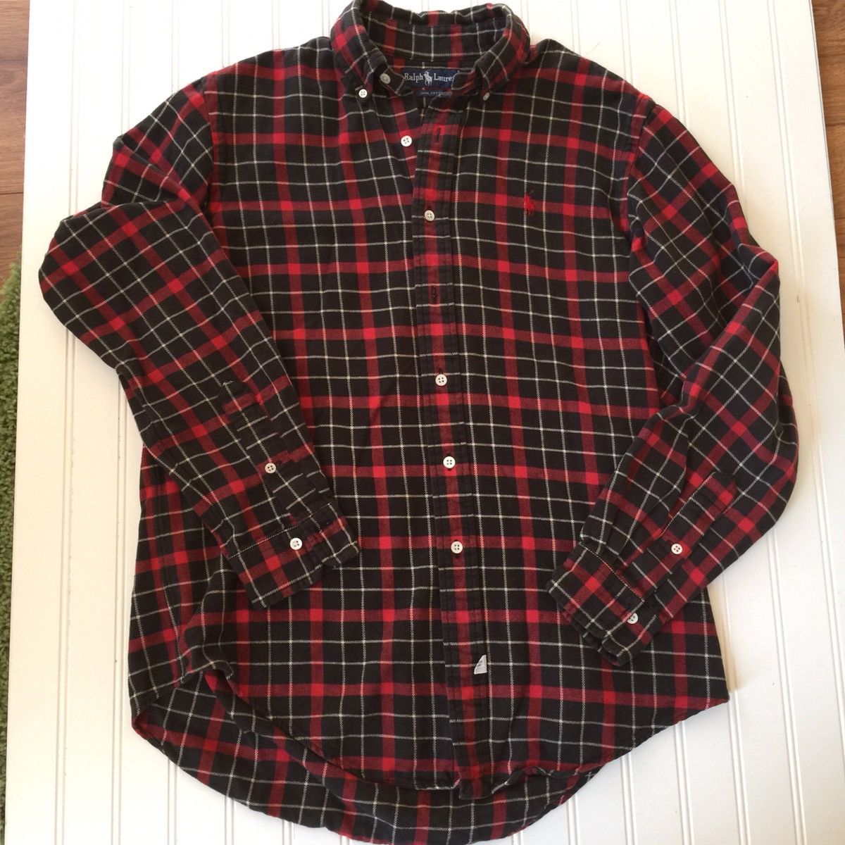 Flannel Vintage 90s Ralph Lauren Flannel Plaid Button-Up L/S Shirt Size US M / EU 48-50 / 2 - 2 Thumbnail