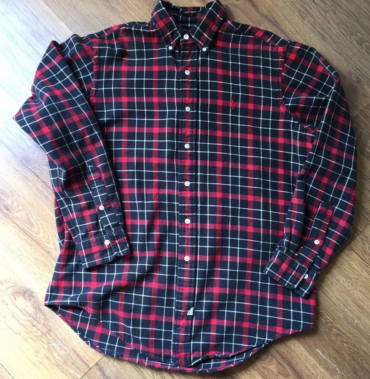 Flannel Vintage 90s Ralph Lauren Flannel Plaid Button-Up L/S Shirt Size US M / EU 48-50 / 2 - 1 Thumbnail