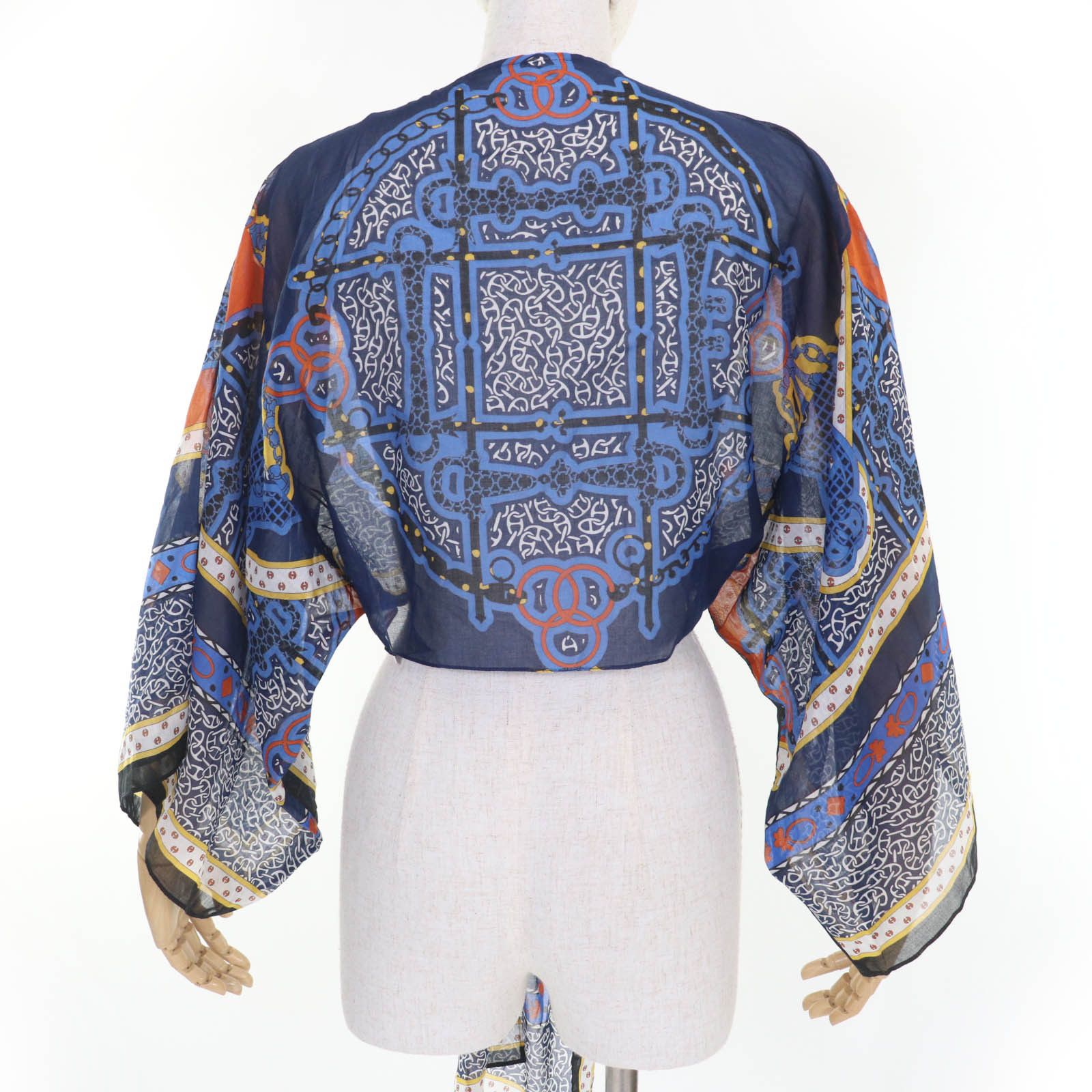 Hermes Hermes Hermes Mors et Gourmettes Chaine d'Ancre Beach Blouse Silk Top Cotton Tops DUTY FREE for USA Size ONE SIZE - 3 Thumbnail