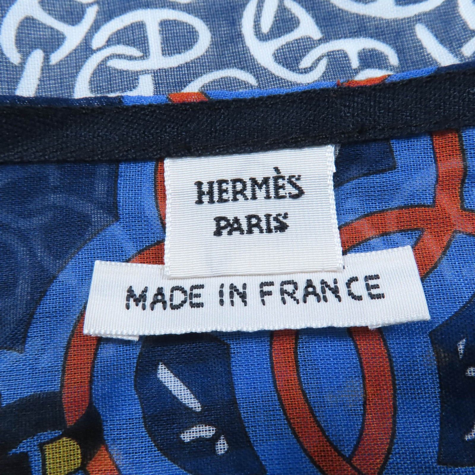 Hermes Hermes Hermes Mors et Gourmettes Chaine d'Ancre Beach Blouse Silk Top Cotton Tops DUTY FREE for USA Size ONE SIZE - 6 Thumbnail
