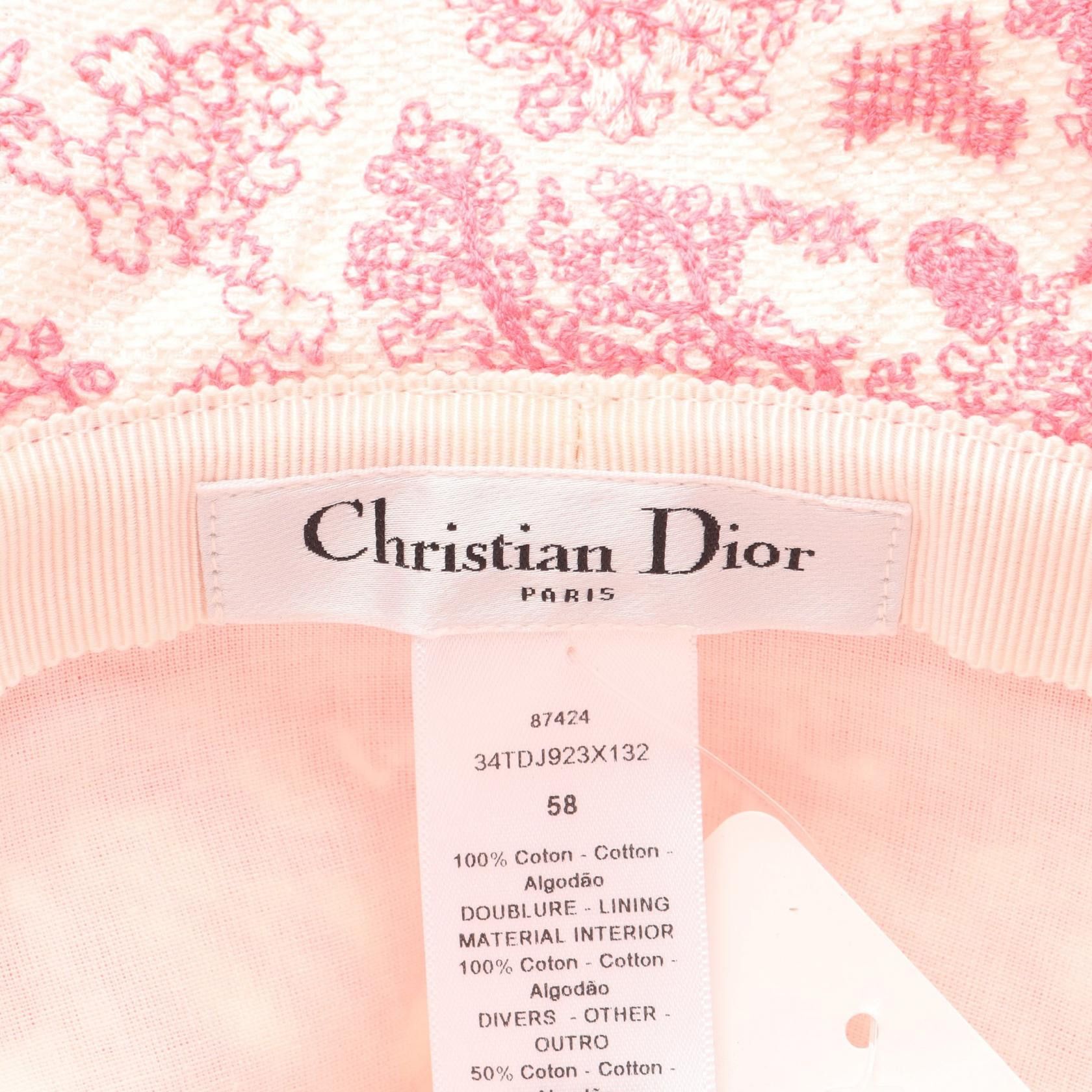 Dior Dior Dior D-Bobby Cotton Hat Cotton Hats 34TDJ923X13242458 DUTY FREE for USA Size ONE SIZE - 4 Thumbnail