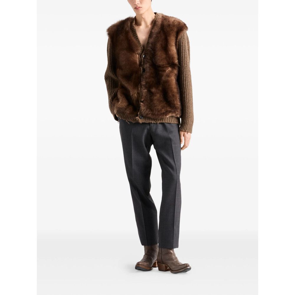 Prada Prada BROWN Sweaters & Knitwear - Cardigans Size US L / EU 52-54 / 3 - 4 Thumbnail