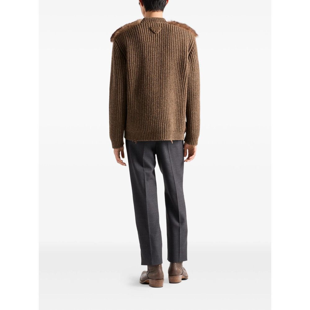 Prada Prada BROWN Sweaters & Knitwear - Cardigans Size US L / EU 52-54 / 3 - 3 Thumbnail