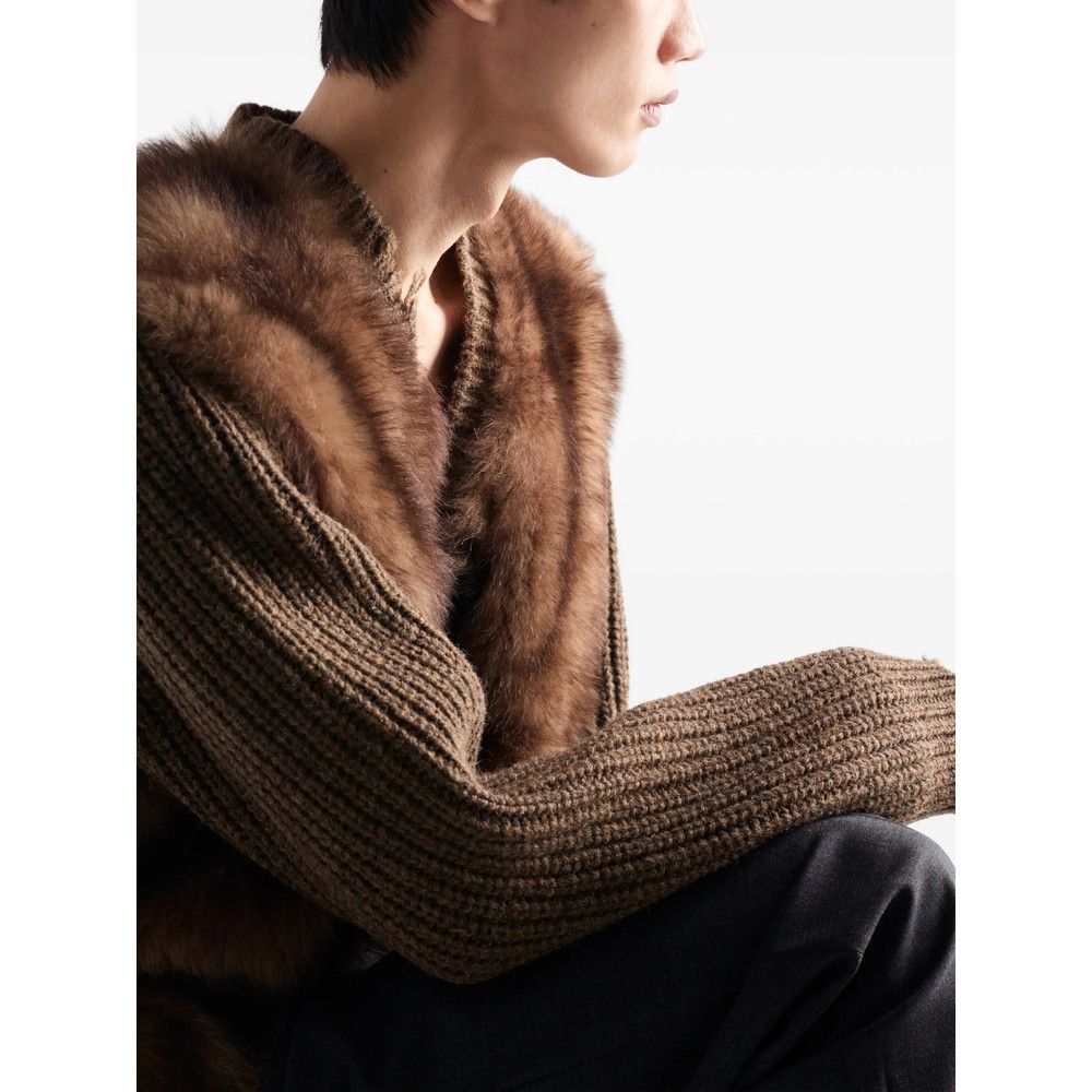 Prada Prada BROWN Sweaters & Knitwear - Cardigans Size US L / EU 52-54 / 3 - 5 Thumbnail