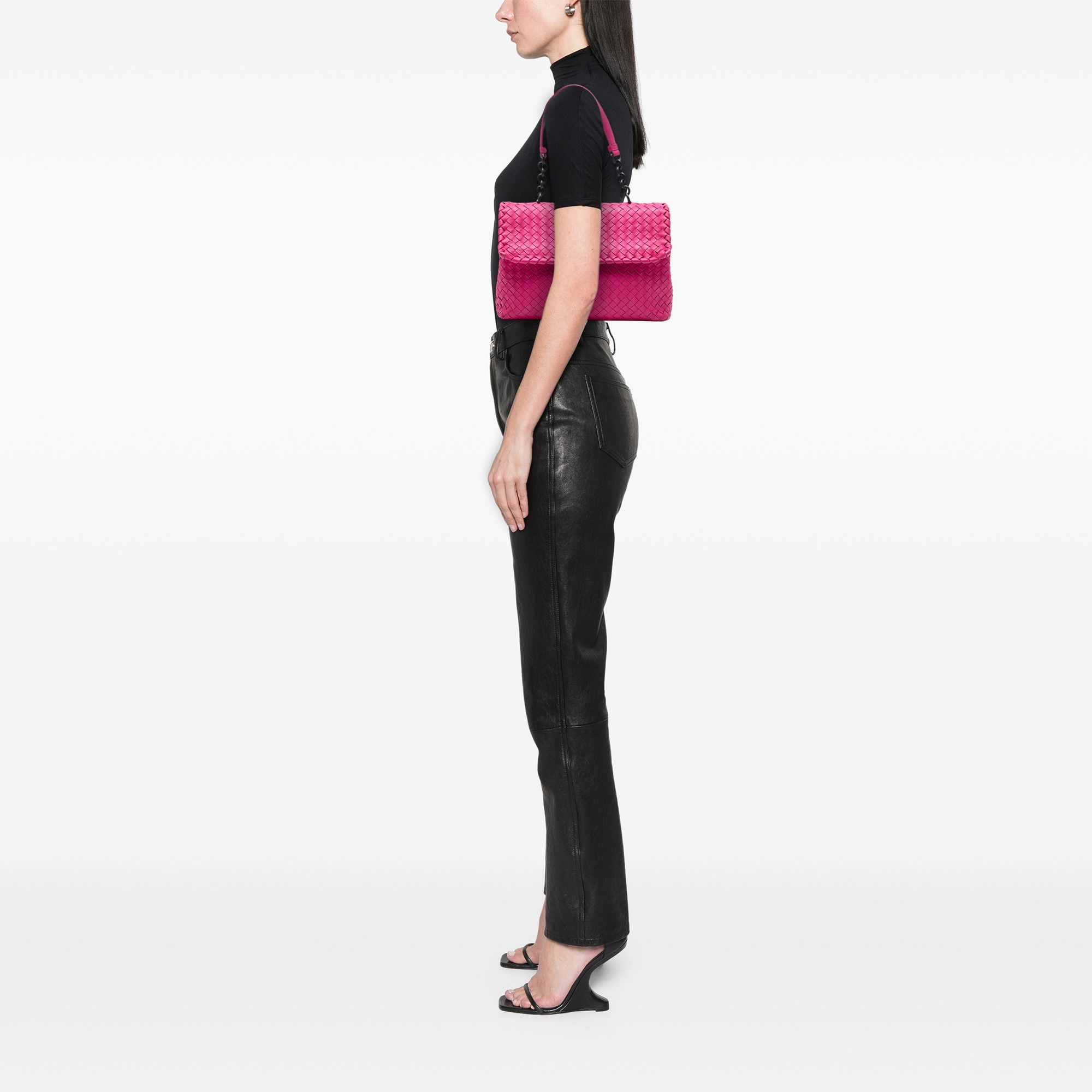 Bottega Veneta Bottega Veneta Medium Nappa Intrecciato Olimpia Shoulder Bag Size ONE SIZE - 7 Thumbnail