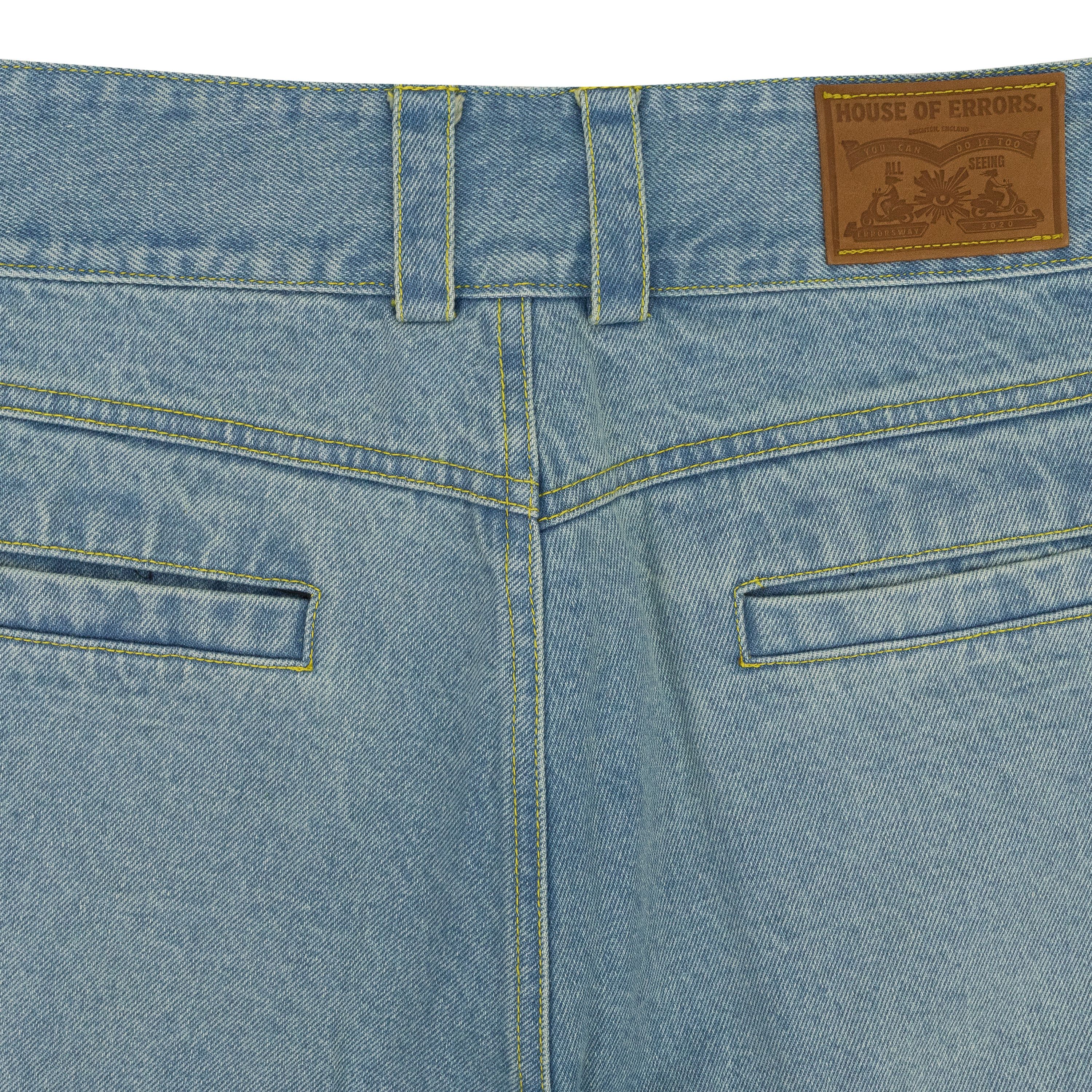 House of Errors BLUE EYE PAD STRAIGHT-FIT JEANS SIZE XS