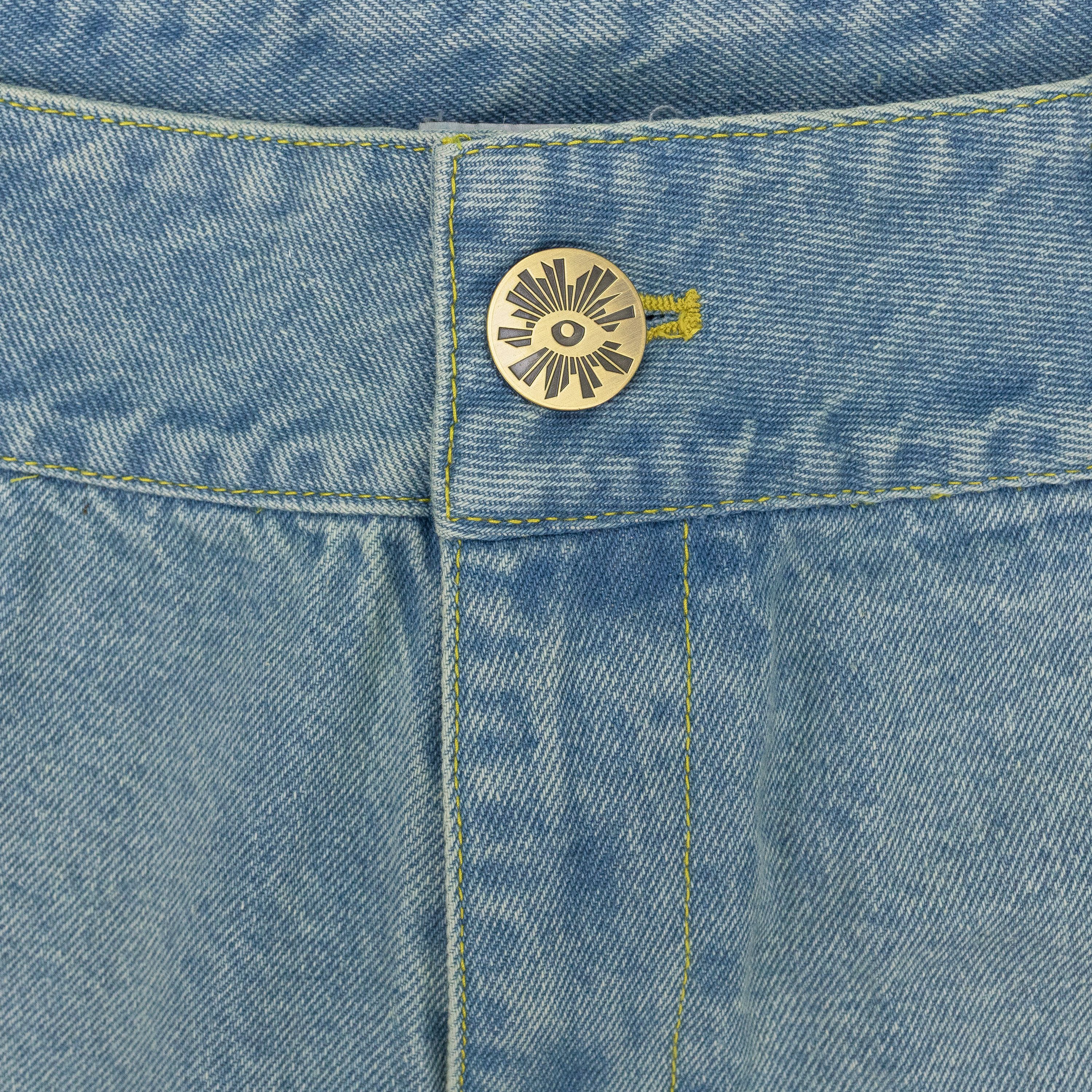 House of Errors BLUE EYE PAD STRAIGHT-FIT JEANS SIZE XS