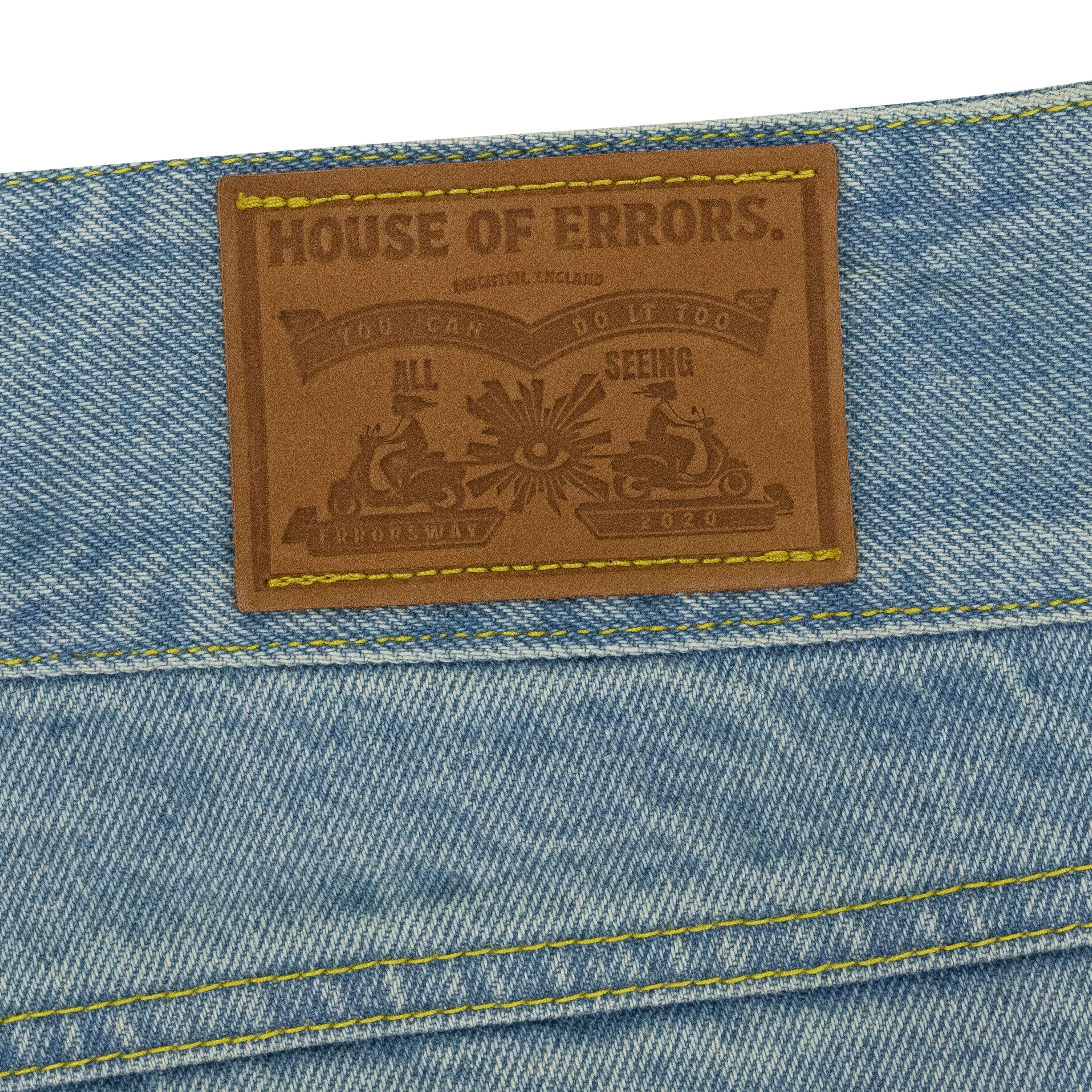 House of Errors BLUE EYE PAD STRAIGHT-FIT JEANS SIZE XS