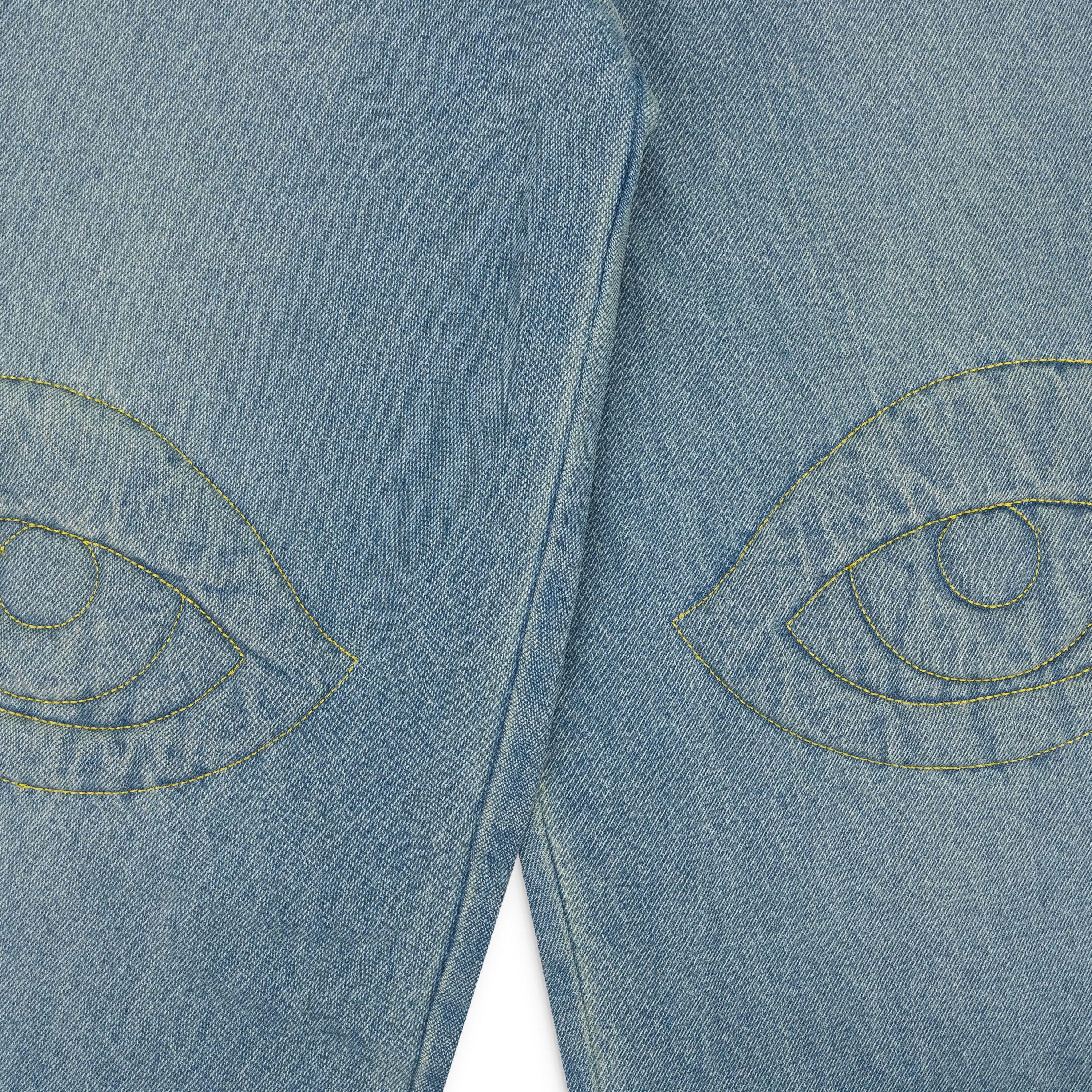 House of Errors BLUE EYE PAD STRAIGHT-FIT JEANS SIZE XS