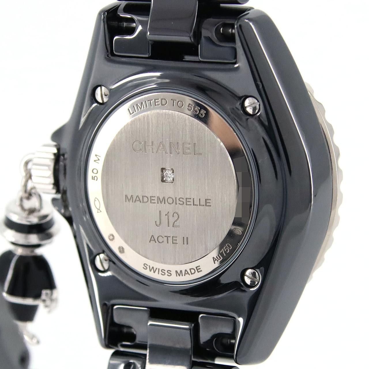 Chanel Chanel Chanel Mademoiselle J12 Acte II Ceramic x White Gold Limited Ceramic Quartz H6479 DUTY FREE for USA Size ONE SIZE - 6 Thumbnail