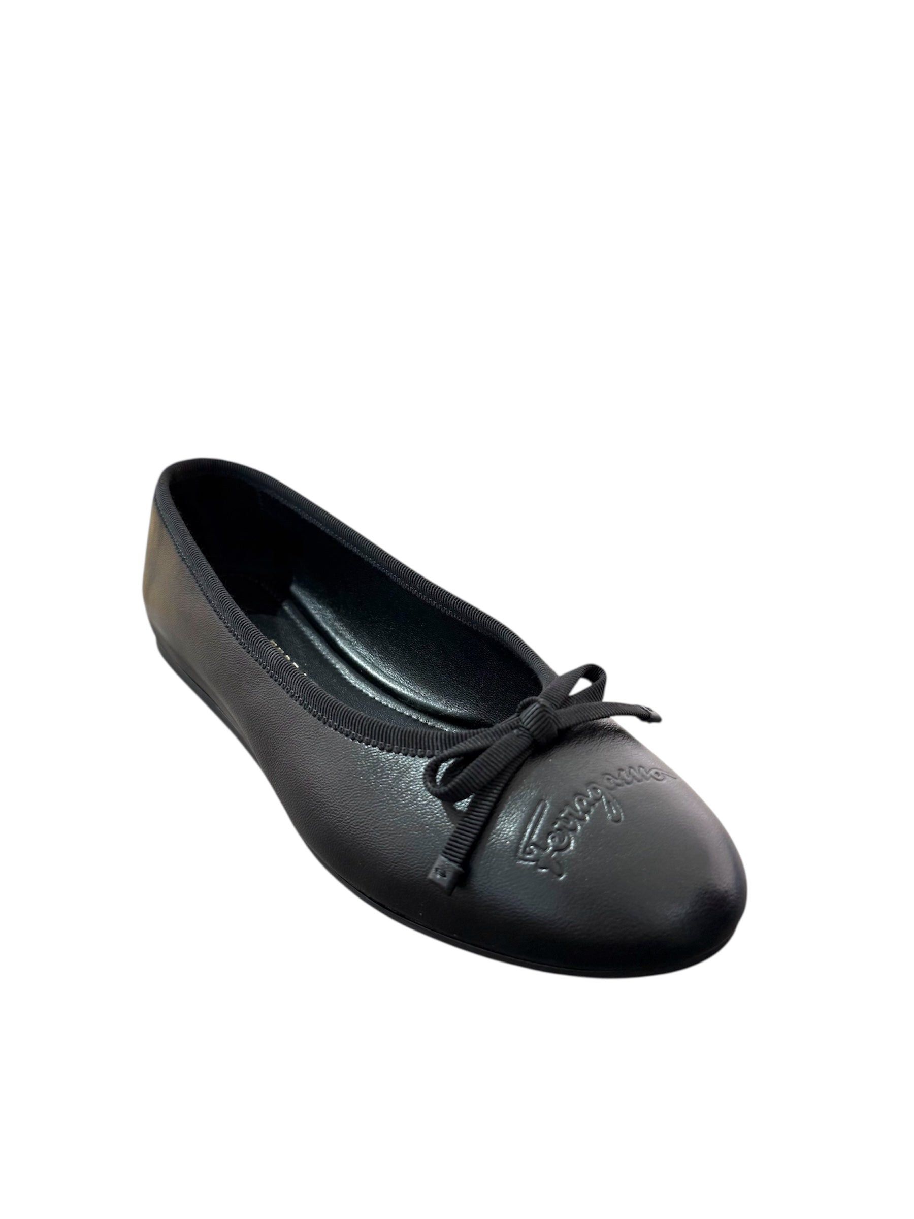 Salvatore Ferragamo Ferragamo Newballet Bow Leather Ballet Flats SIZE 6 Size ONE SIZE - 2 Thumbnail