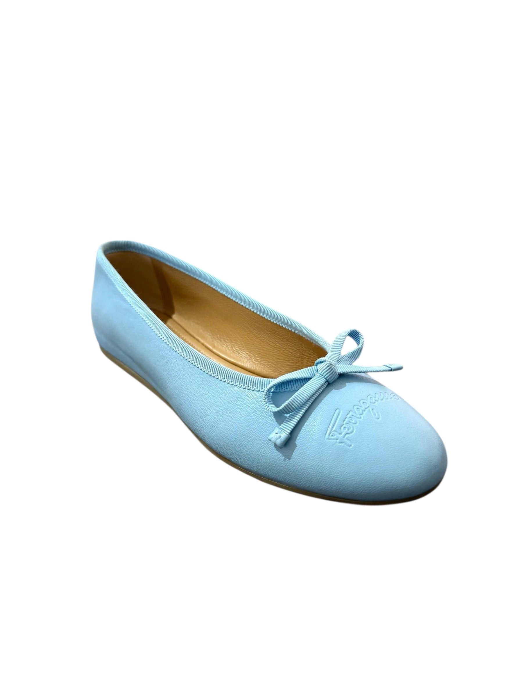 Salvatore Ferragamo Ferragamo Newballet Bow Leather Ballet Flats SIZE 8 Size ONE SIZE - 2 Thumbnail