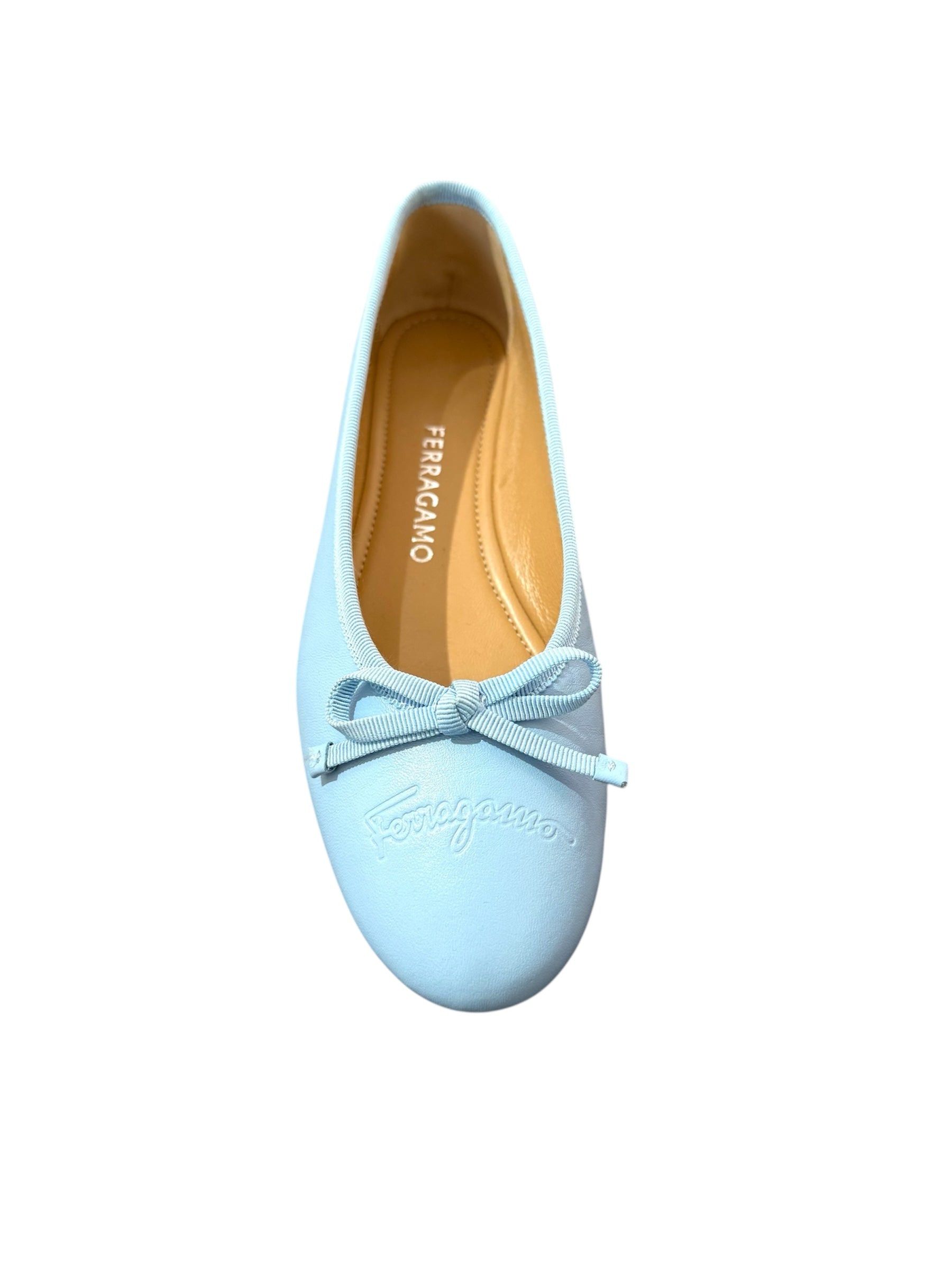 Salvatore Ferragamo Ferragamo Newballet Bow Leather Ballet Flats SIZE 9 Size ONE SIZE - 3 Thumbnail