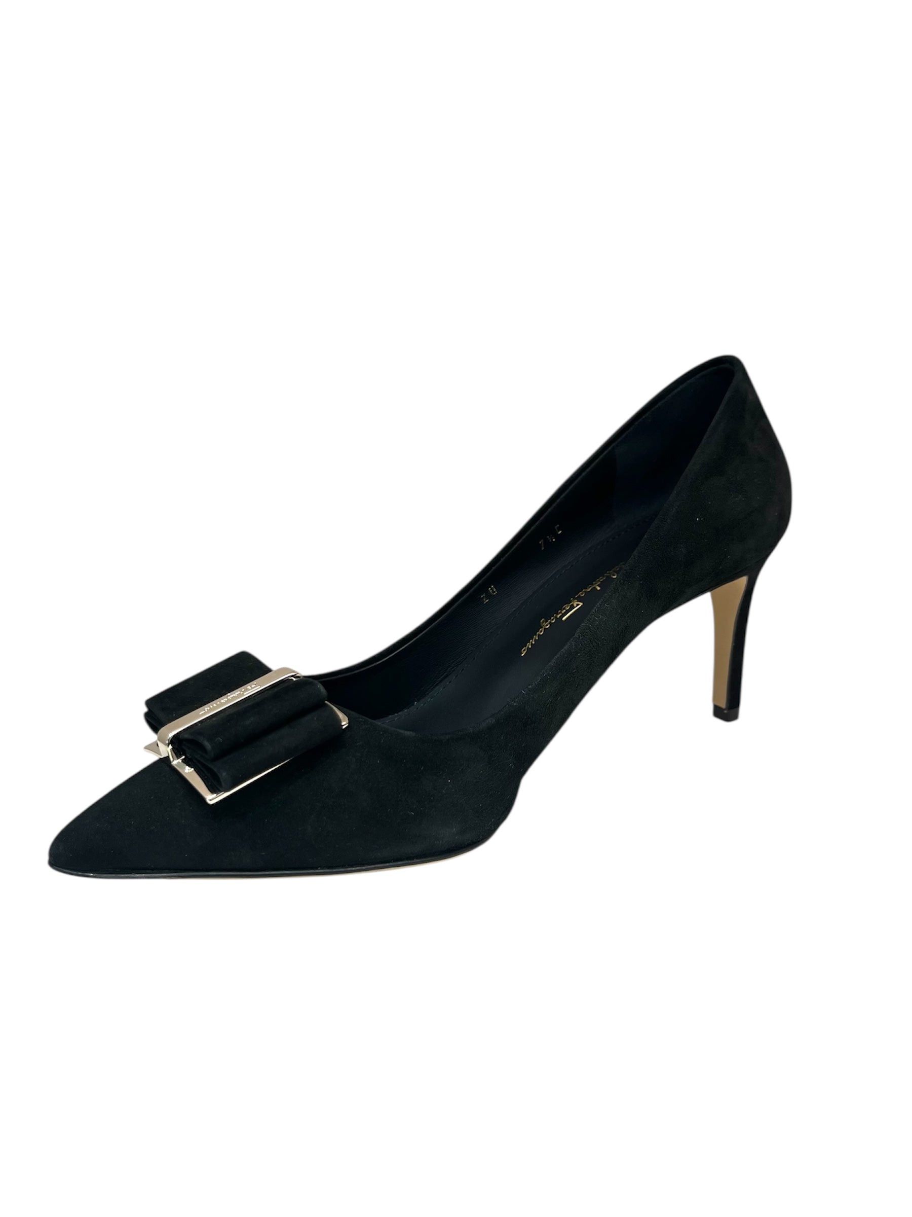 Salvatore Ferragamo Ferragamo Bow Suede Pumps SIZE 8 Size ONE SIZE - 2 Thumbnail