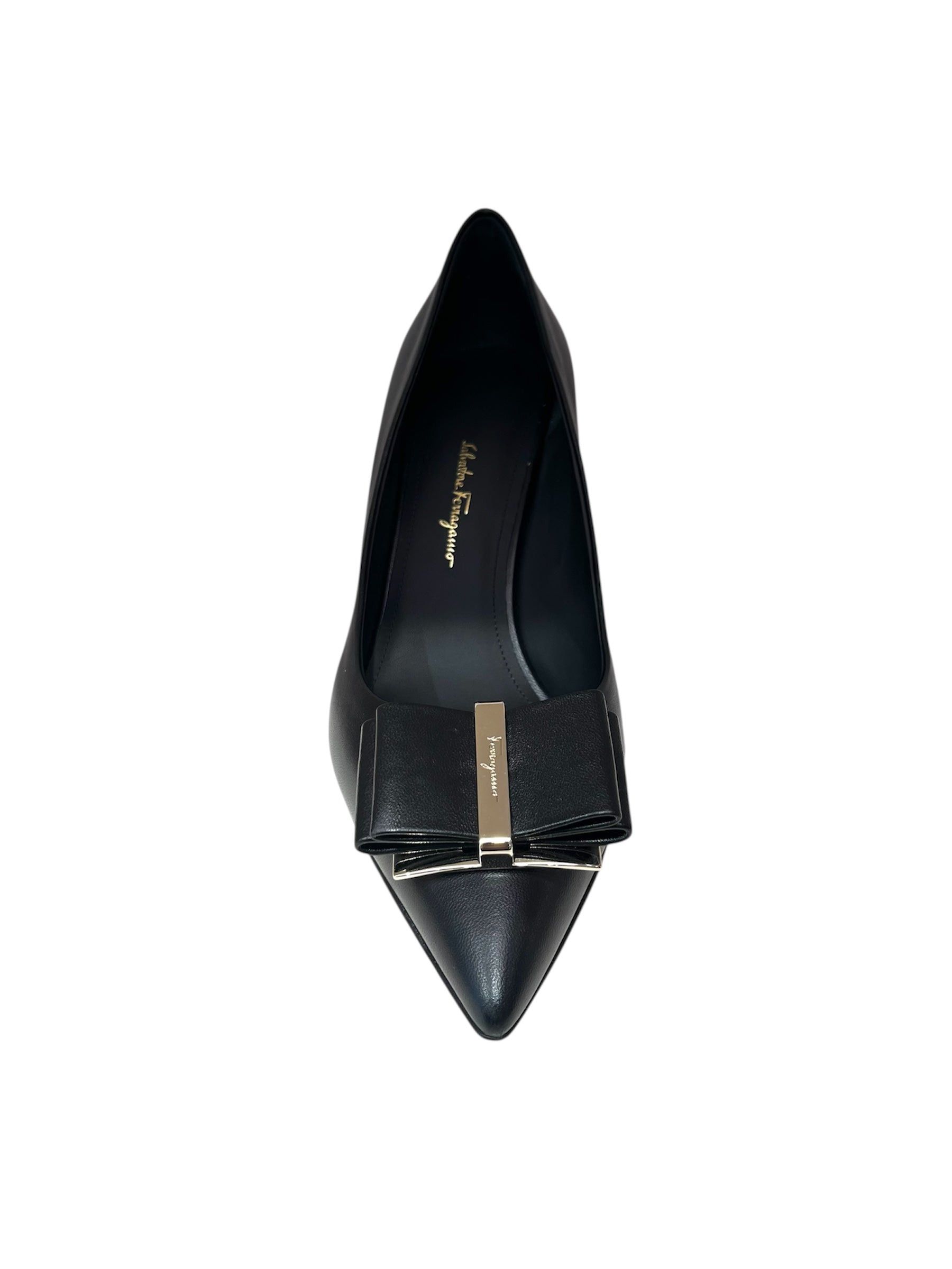Salvatore Ferragamo Ferragamo Bow Leather Pumps SIZE 10 Size ONE SIZE - 3 Thumbnail