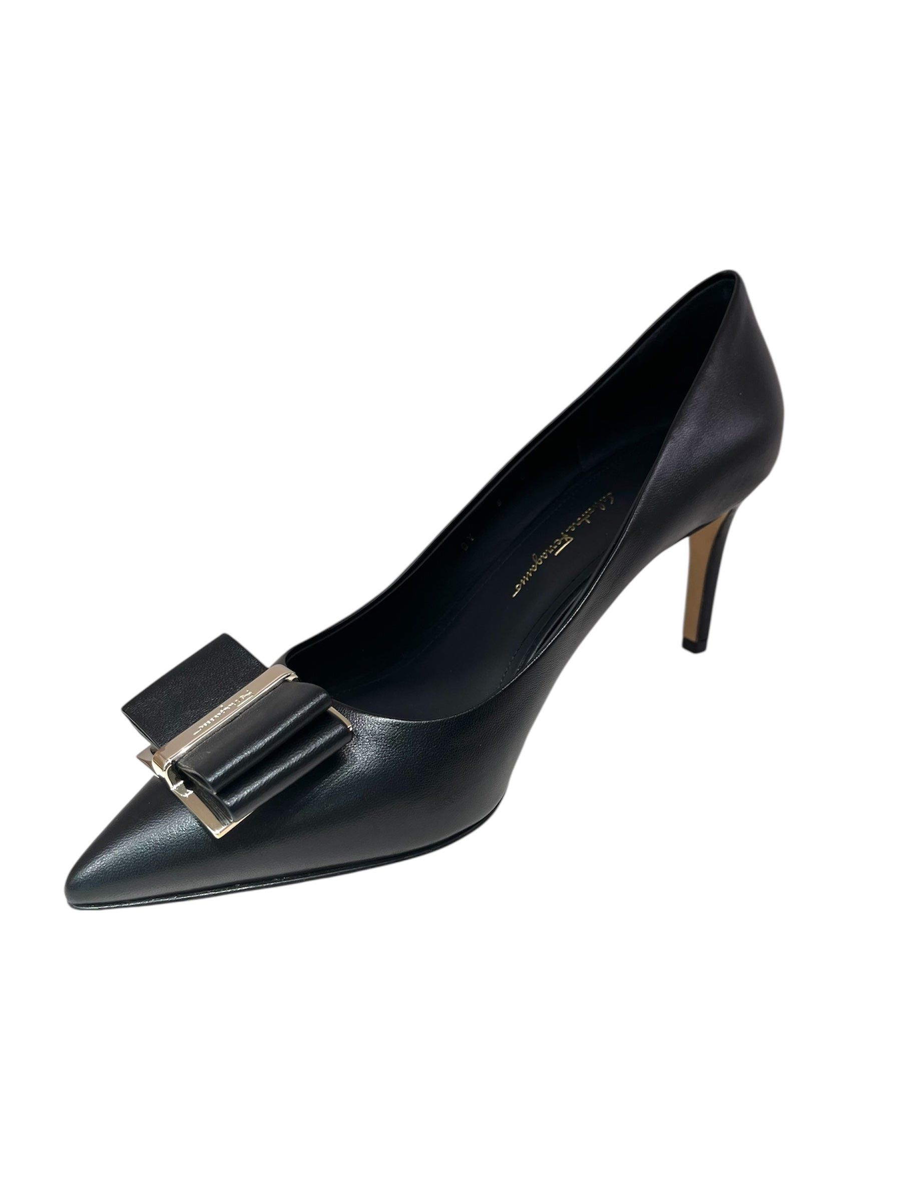 Salvatore Ferragamo Ferragamo Bow Leather Pumps SIZE 7.5 Size ONE SIZE - 2 Thumbnail