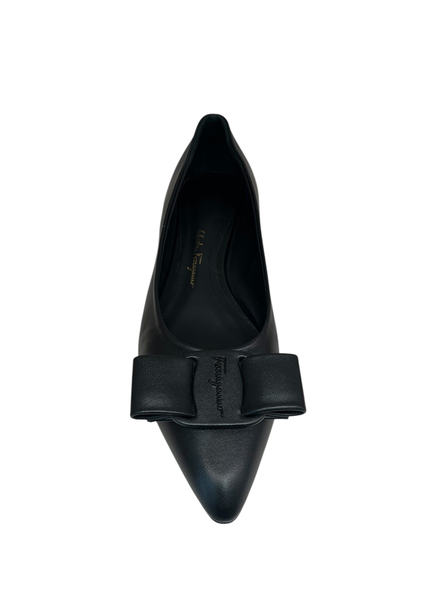 Salvatore Ferragamo Ferragamo Bow Leather Flats SIZE 9 Size ONE SIZE - 3 Thumbnail