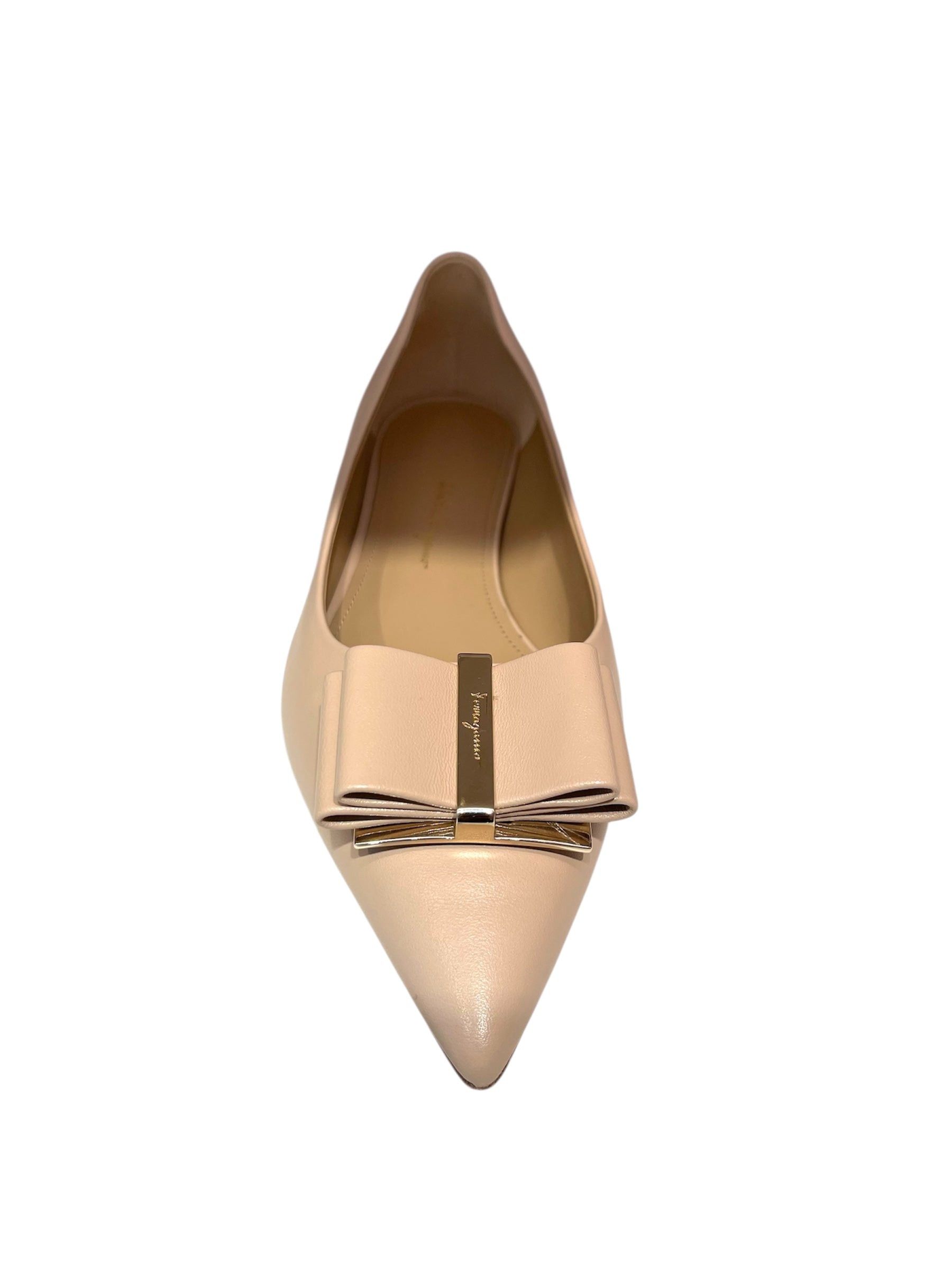 Salvatore Ferragamo Ferragamo Bow Leather Flats SIZE 8 Size ONE SIZE - 3 Thumbnail