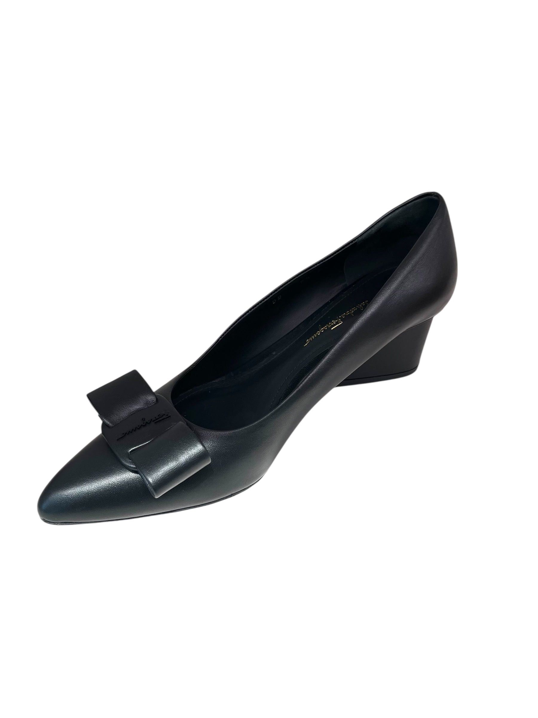 Salvatore Ferragamo Ferragamo Bow Leather Pumps SIZE 10 Size ONE SIZE - 2 Thumbnail