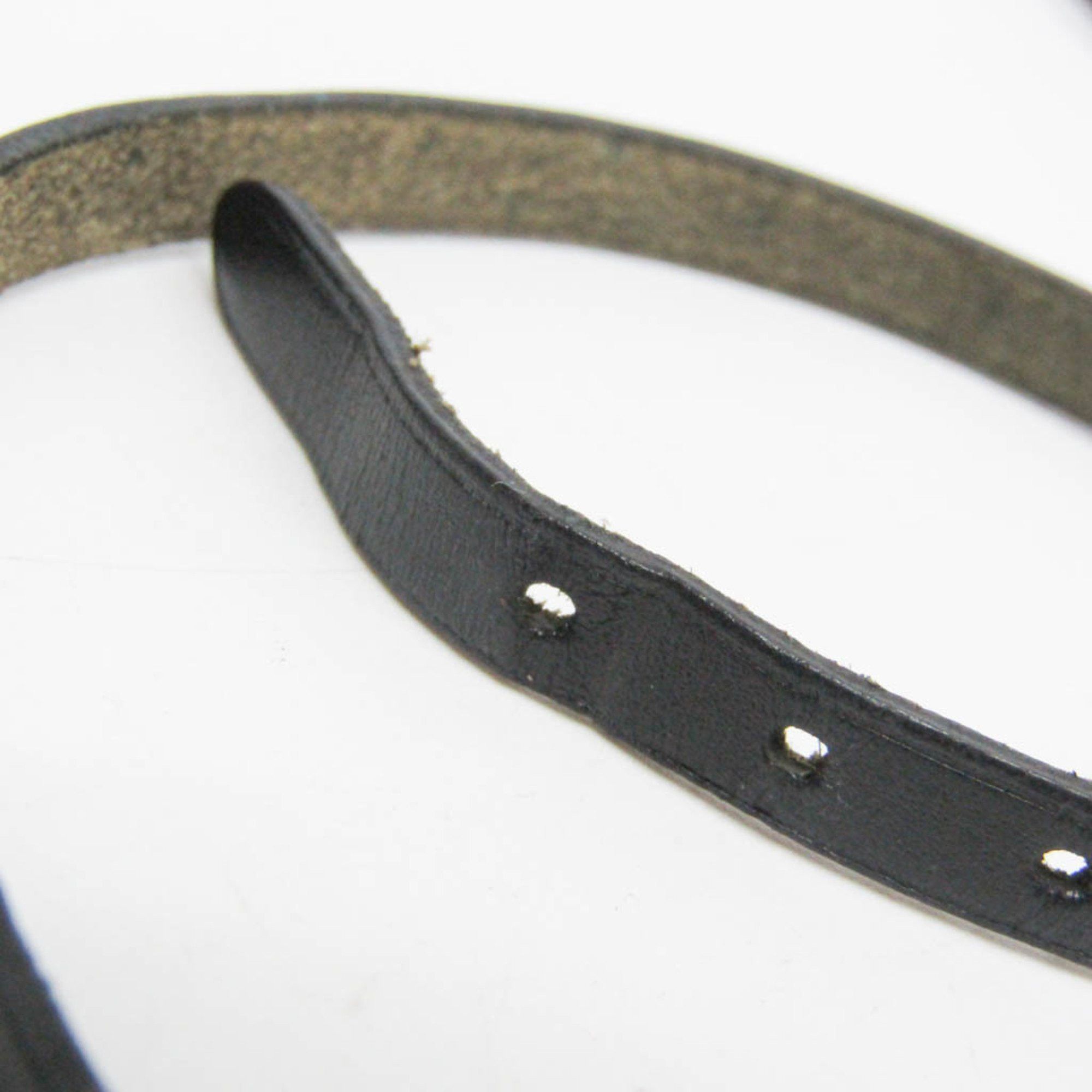Hermes Hermes Hapi 4-row Bracelet Choker Leather,Metal Bangle Silver,Black Size ONE SIZE - 5 Thumbnail