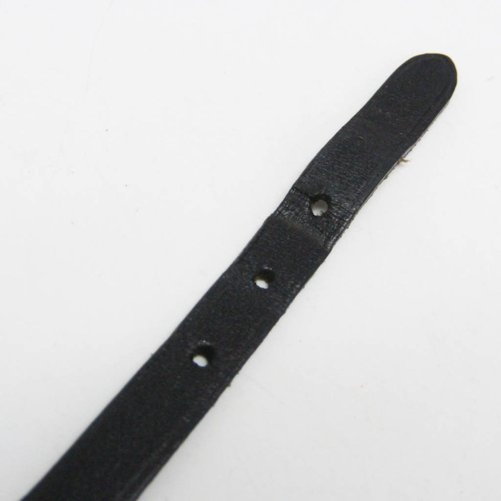 Hermes Hermes Hapi 4-row Bracelet Choker Leather,Metal Bangle Silver,Black Size ONE SIZE - 7 Thumbnail