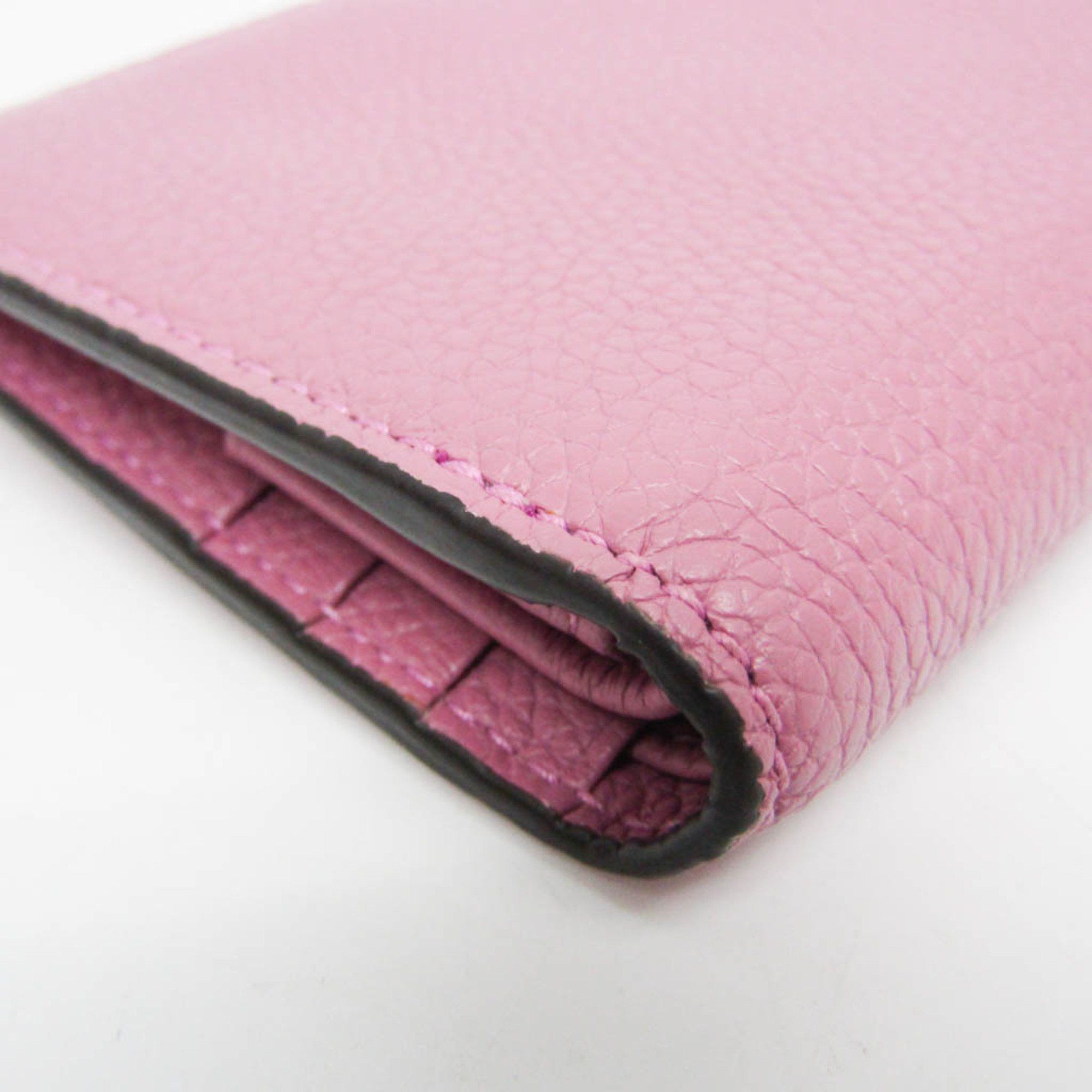 Salvatore Ferragamo Salvatore Ferragamo Gancini JL-22 E032 Women's Leather Wallet (bi-fold) Pink Size ONE SIZE - 8 Thumbnail