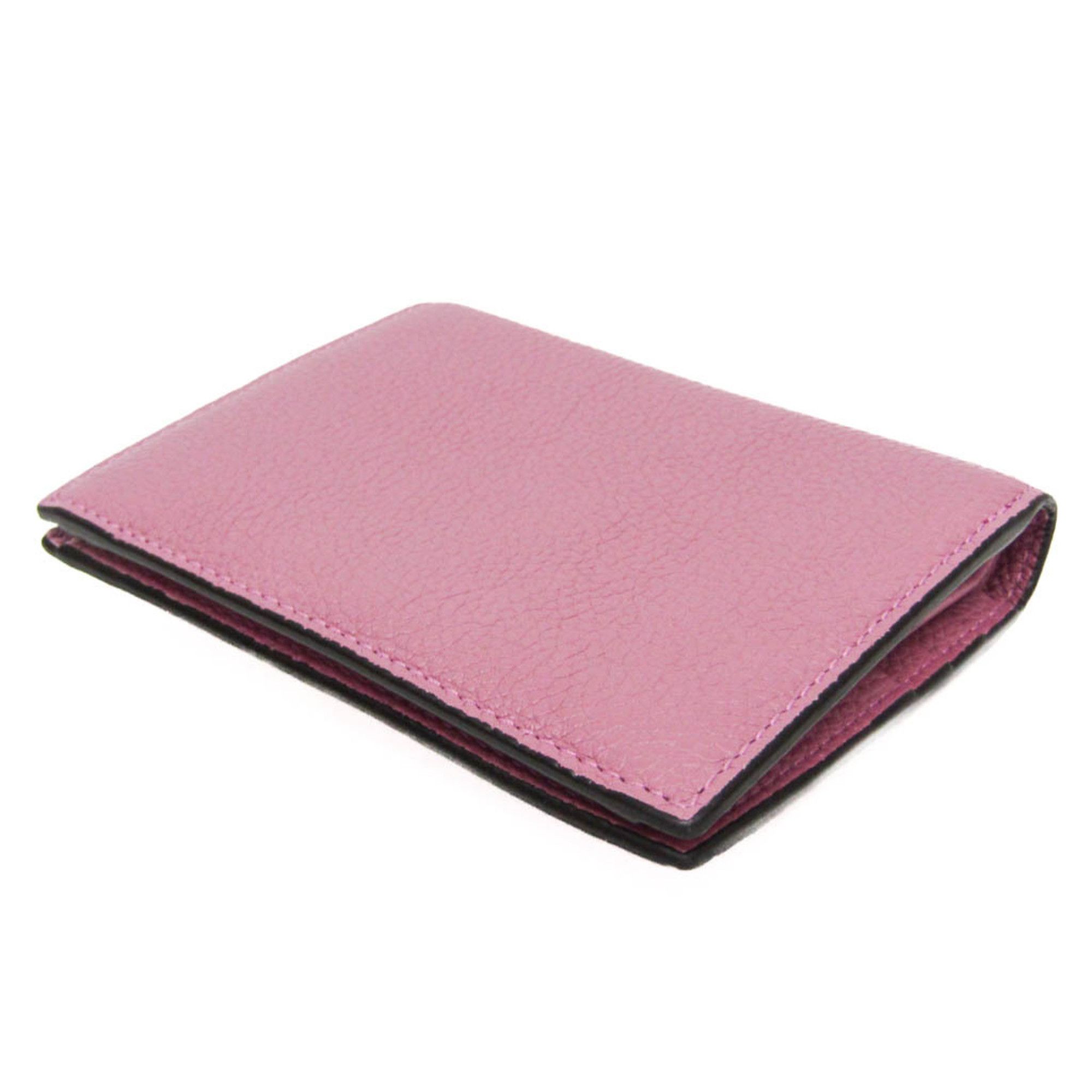 Salvatore Ferragamo Salvatore Ferragamo Gancini JL-22 E032 Women's Leather Wallet (bi-fold) Pink Size ONE SIZE - 3 Thumbnail