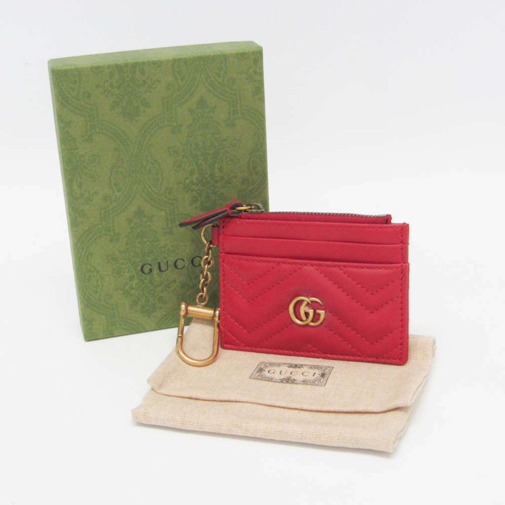 Gucci Gucci GG Marmont Coin Card Holder 627064 Women's Leather Coin Purse/coin Case Red Color Size ONE SIZE - 2 Thumbnail