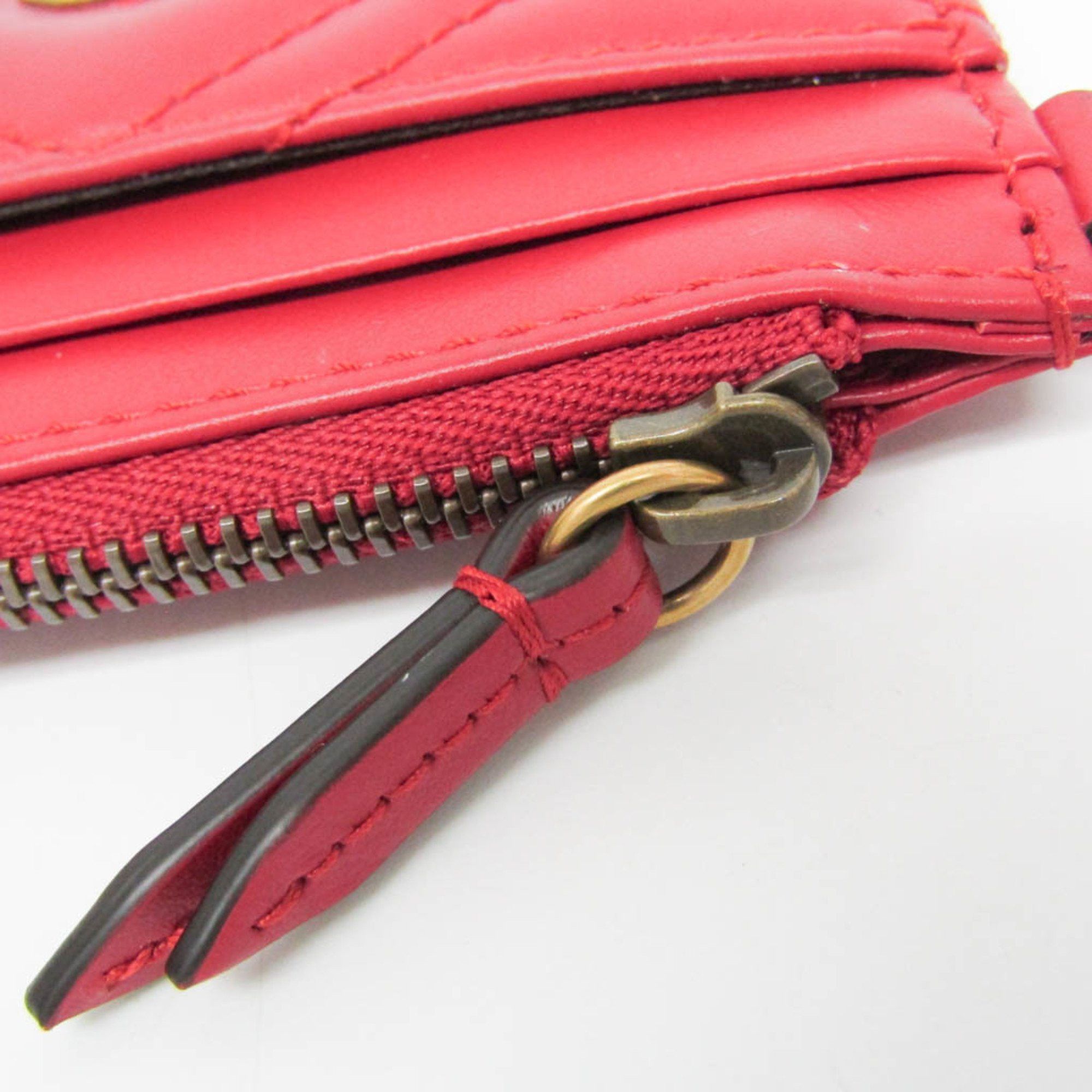 Gucci Gucci GG Marmont Coin Card Holder 627064 Women's Leather Coin Purse/coin Case Red Color Size ONE SIZE - 7 Thumbnail